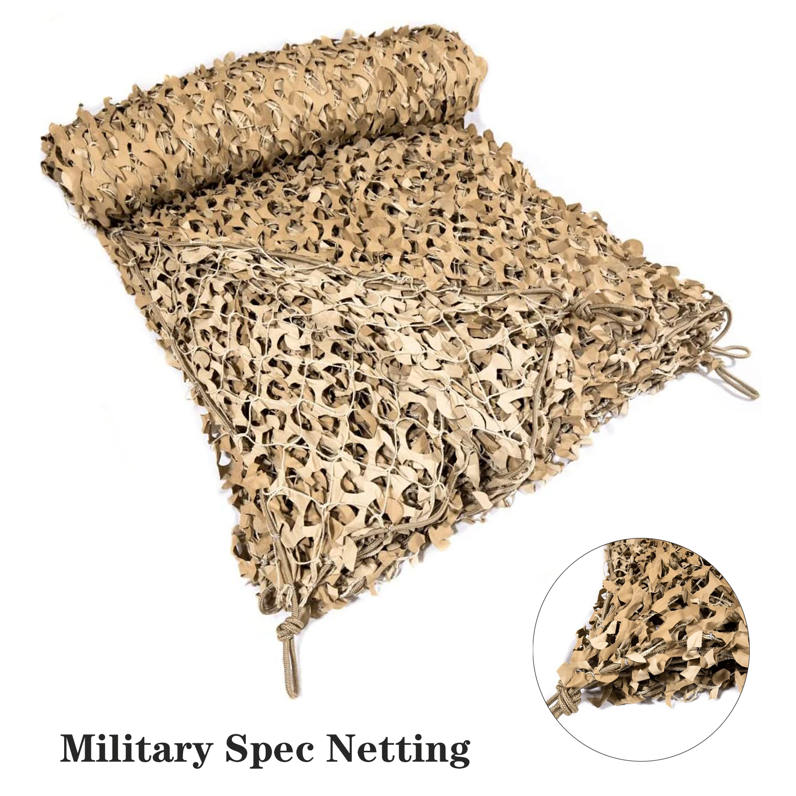 CamoSystems Premium Series Camouflage Military Spec Netting with Mesh Netting Attached