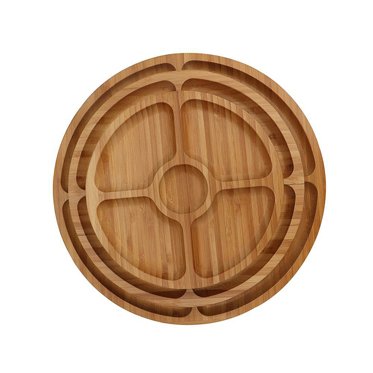 Bamboo Separation Plates Serving Tray 3