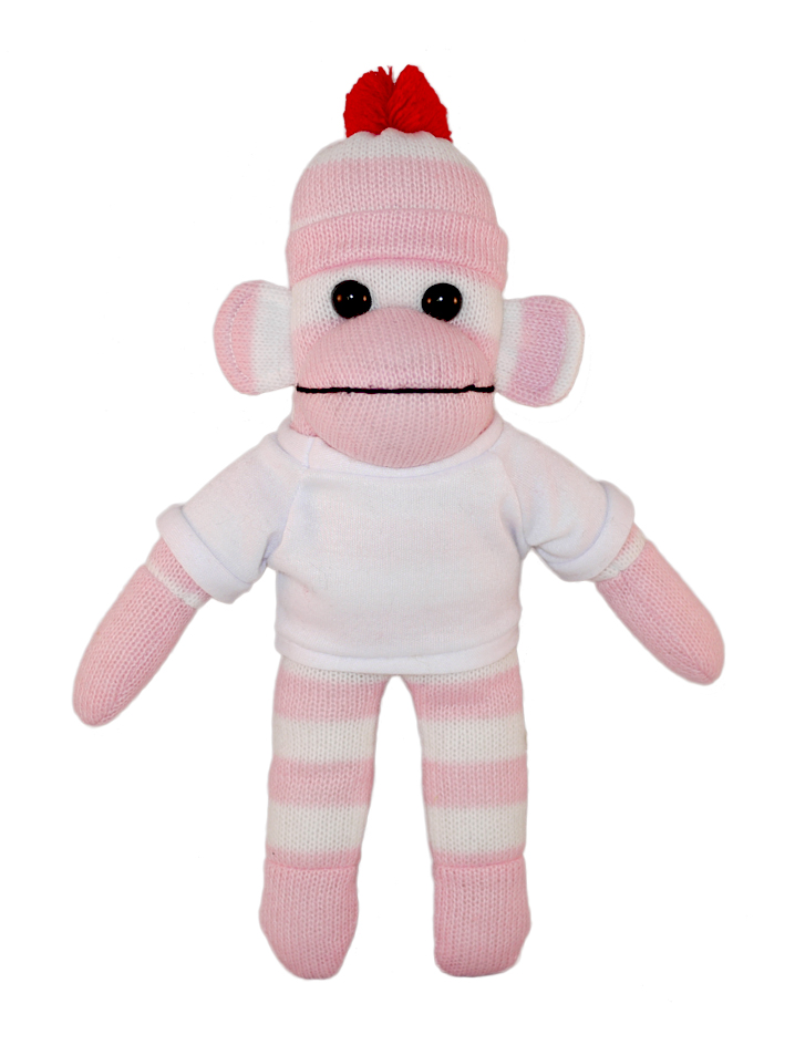 Pink Sock Monkey with Tee 17