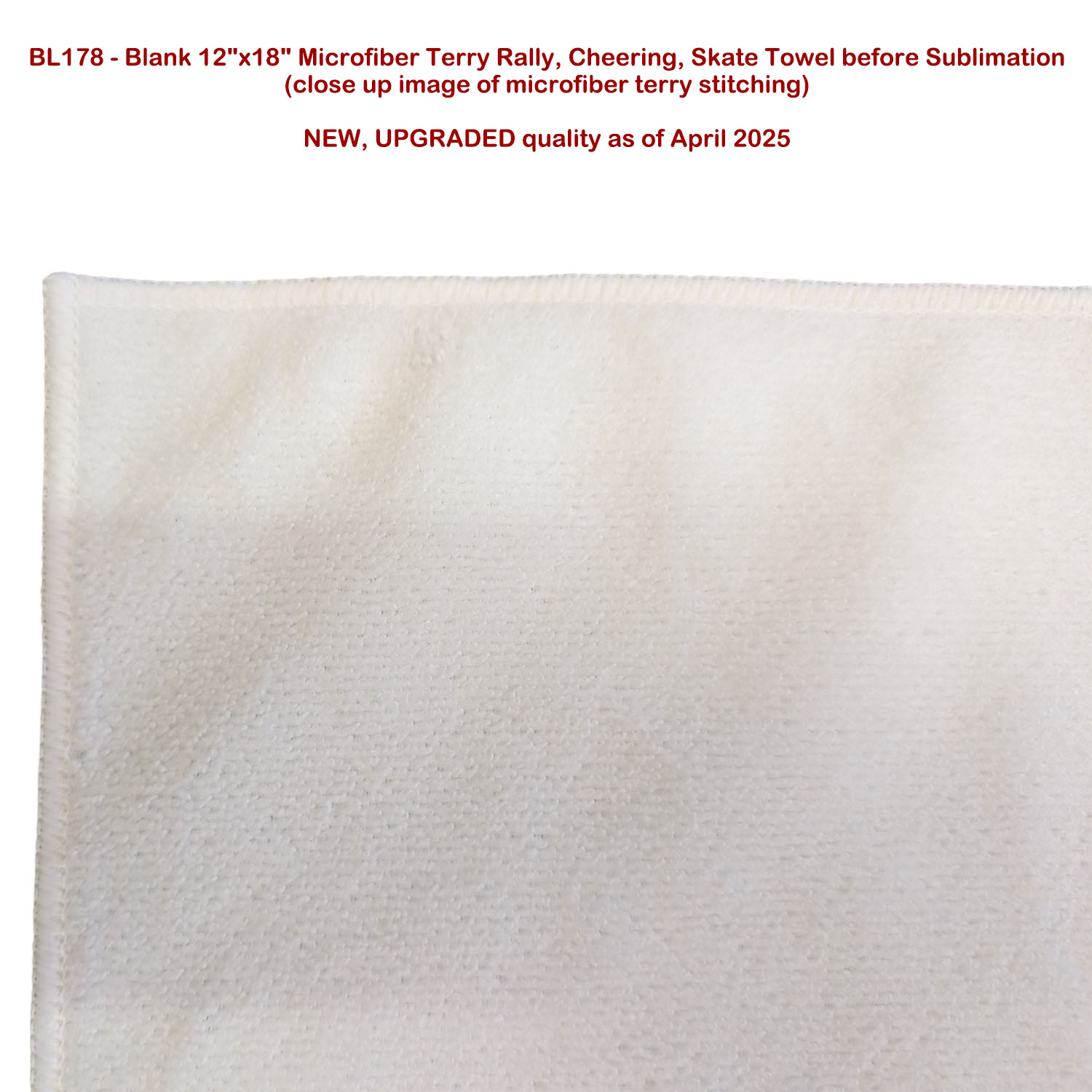 48 Hr Quick Ship - Team Towel in Microfiber Dri-Lite Terry, 12x18, Sublimated sports towel 8