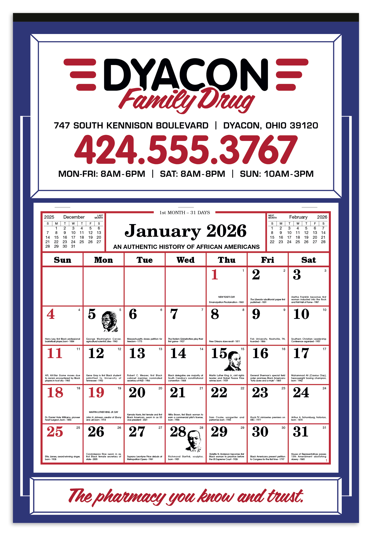 Skinner & Kennedy® Apron Calendar 1