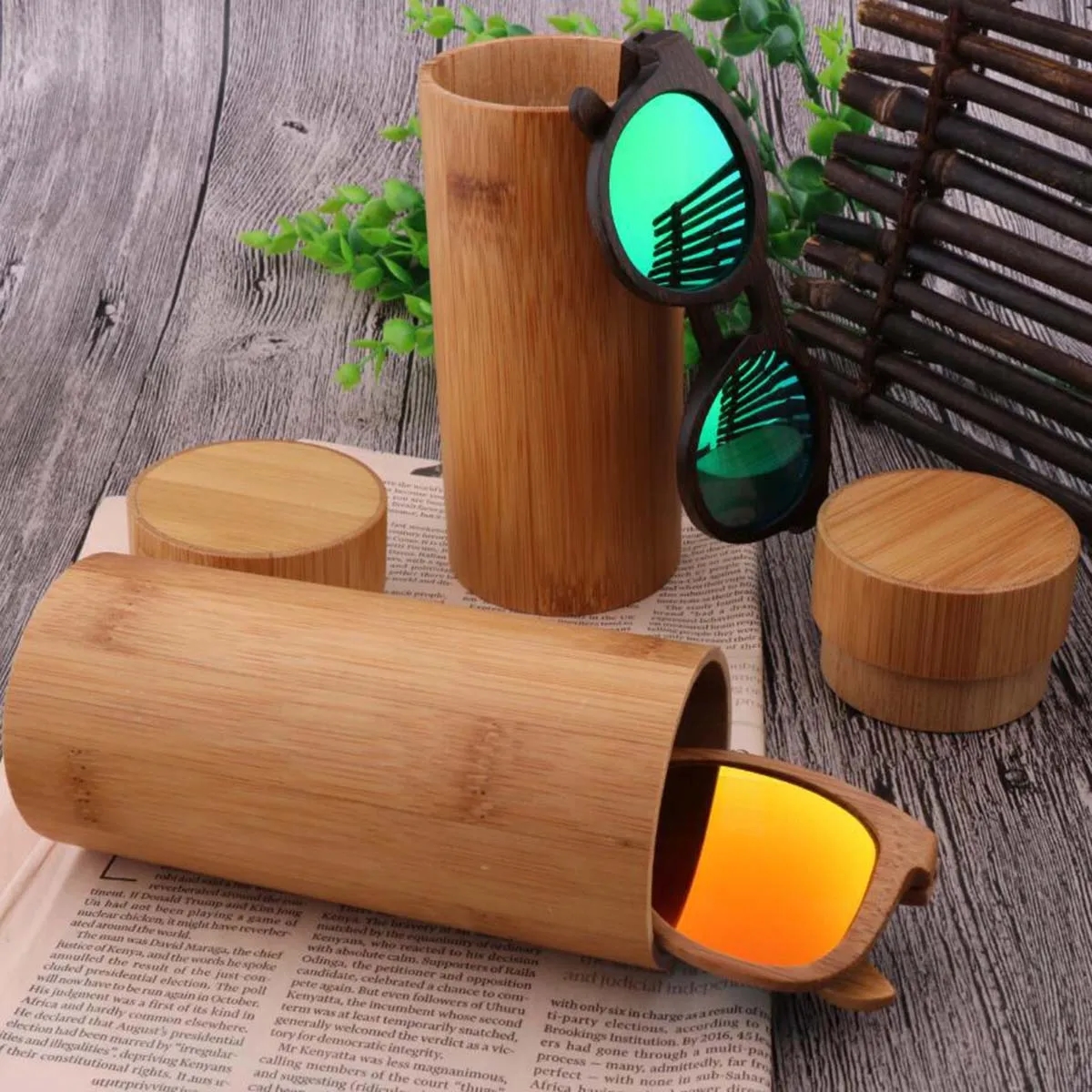 Natural Bamboo Sunglasses Case 2