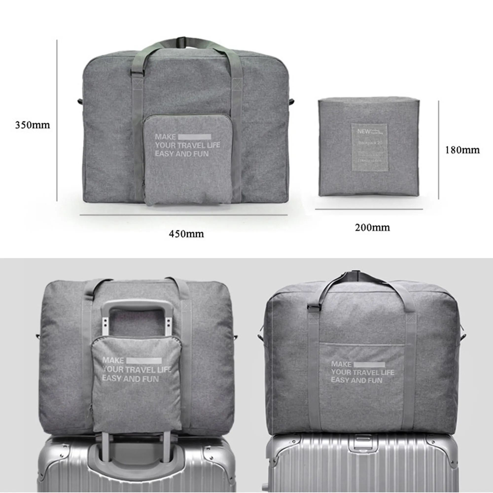 Foldable Travel Large-Capacity Waterproof Storage Duffel Bag 4