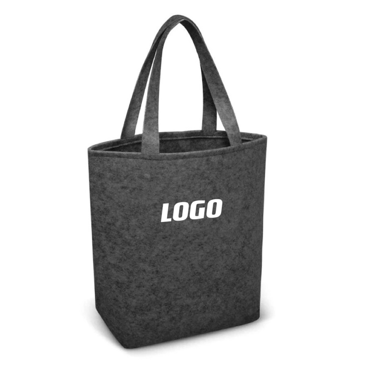 MOQ 10 pcs Sturdy Felt Shopping Bag, custom tote bag with logo imprint 2