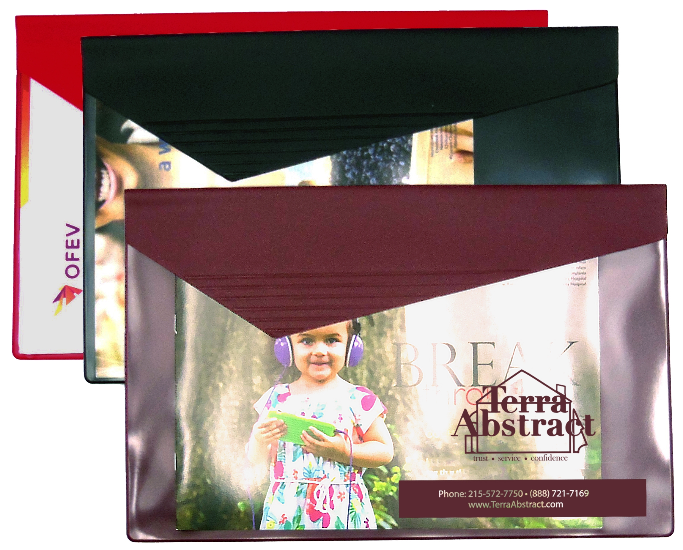 The Transparent Ambassador Legal Size Portfolio w/Elegant Design Flap & Clear Front 1