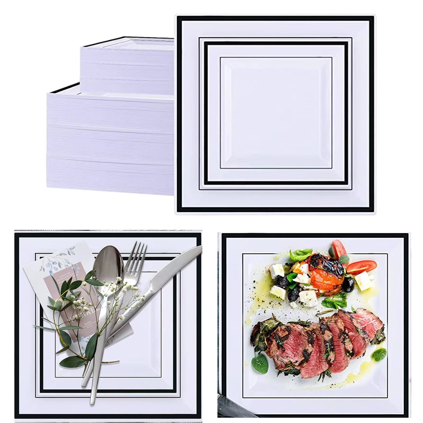 Wedding Party Plates Disposable Dinnerware 2