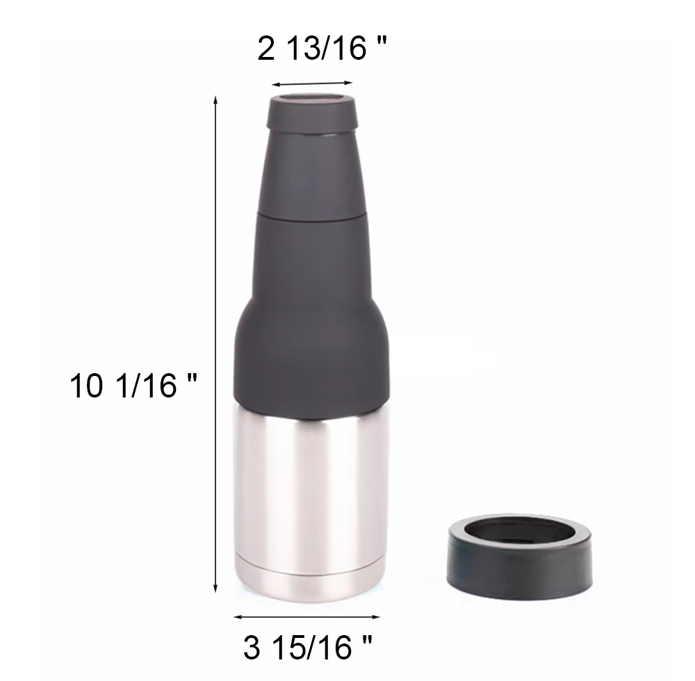 3 in 1 Beer Bottle Insulator Can Cooler, custom koozie with logo imprint 6