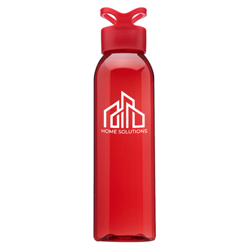 Plastic Gym Water Bottles - Carrying Loop Cap, 22 oz. 19