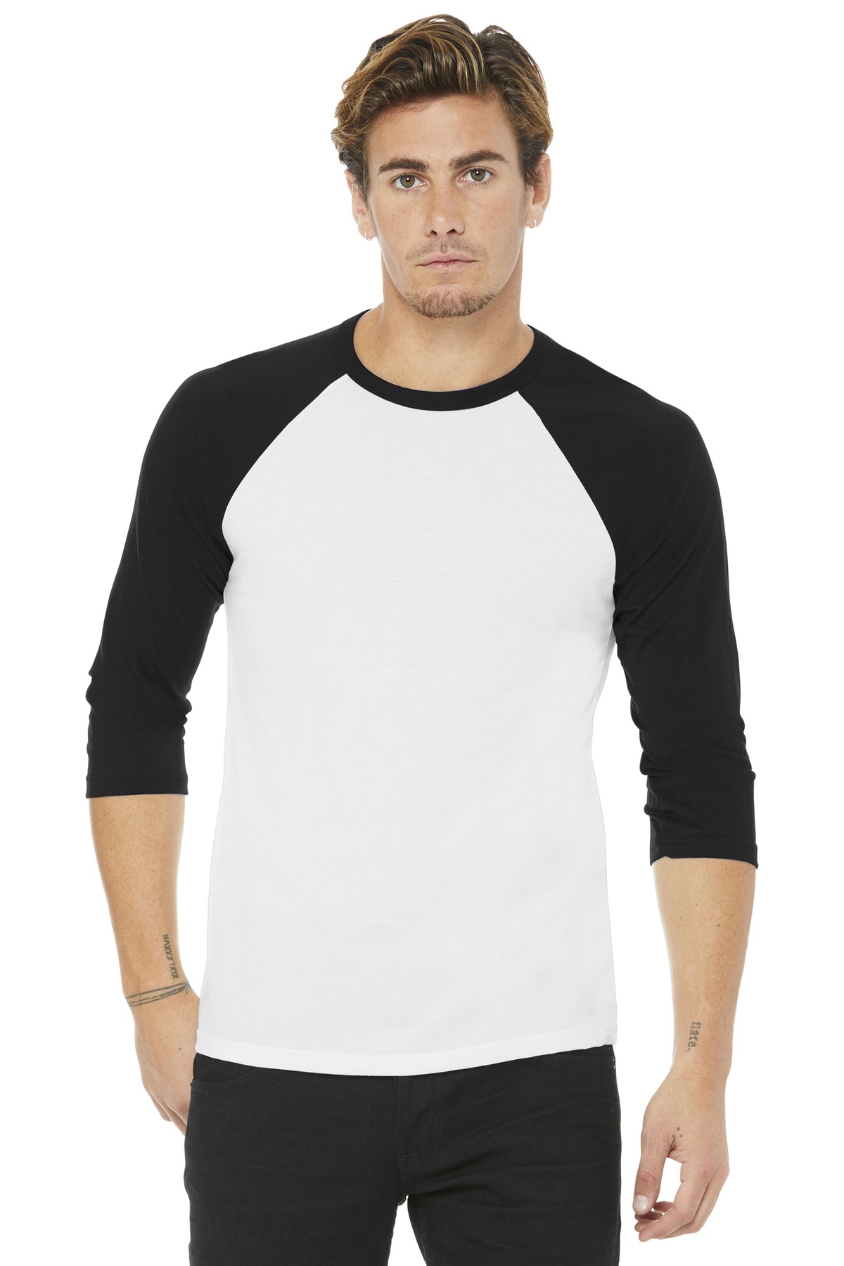 BELLA+CANVAS Unisex 3/4-Sleeve Baseball Tee. BC3200 94