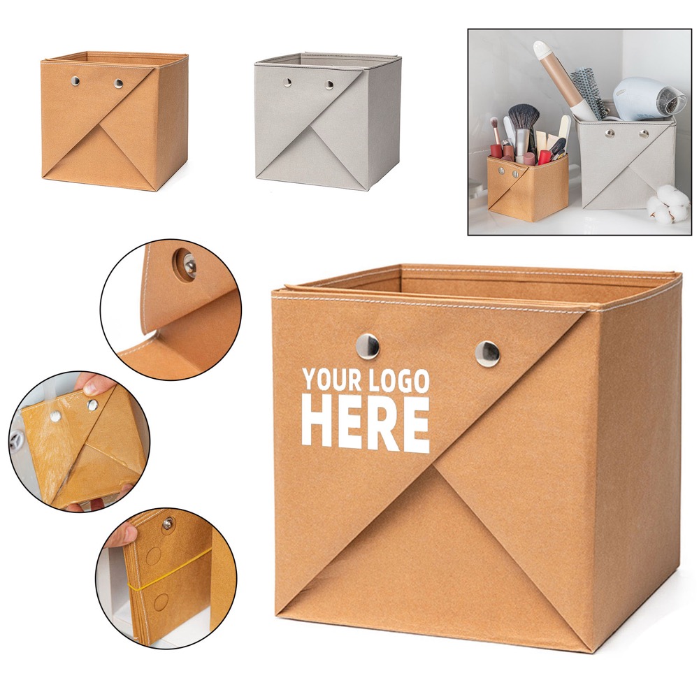 Washable Kraft Paper Storage Box 2