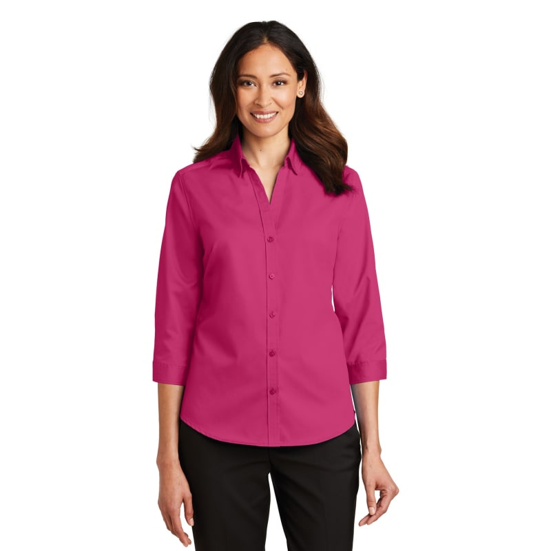 Port Authority Ladies 3/4-Sleeve SuperPro Twill Shirt. 18