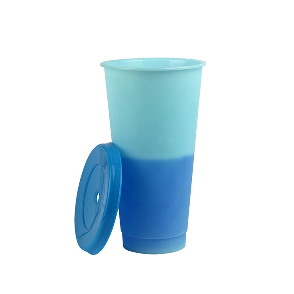 24oz Color Changing Reusable Straw Tumbler 2