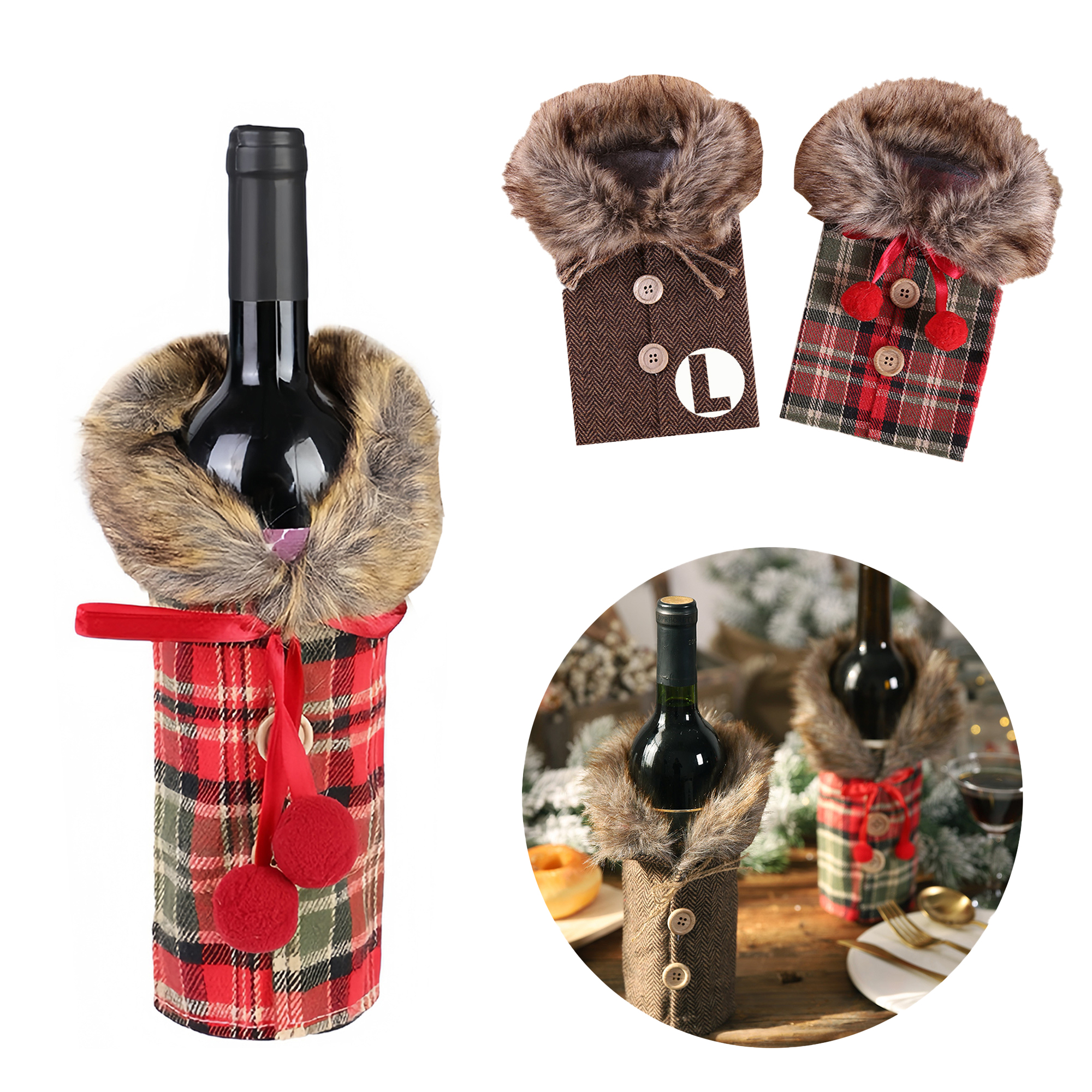 Holiday Wine Bottle Covers 2