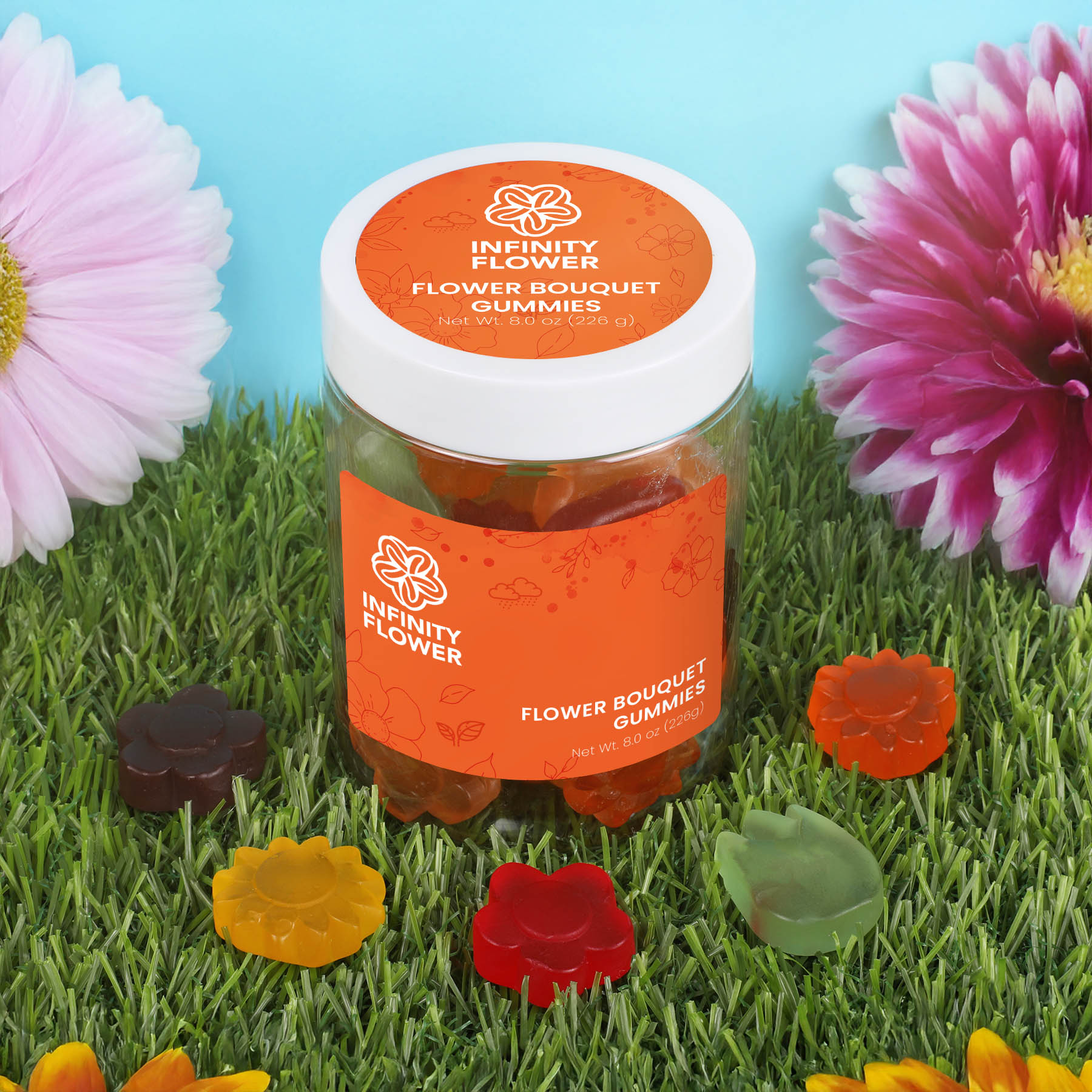 Flower Bouquet Gummies: Large Jar-Batch &#38; Bodega