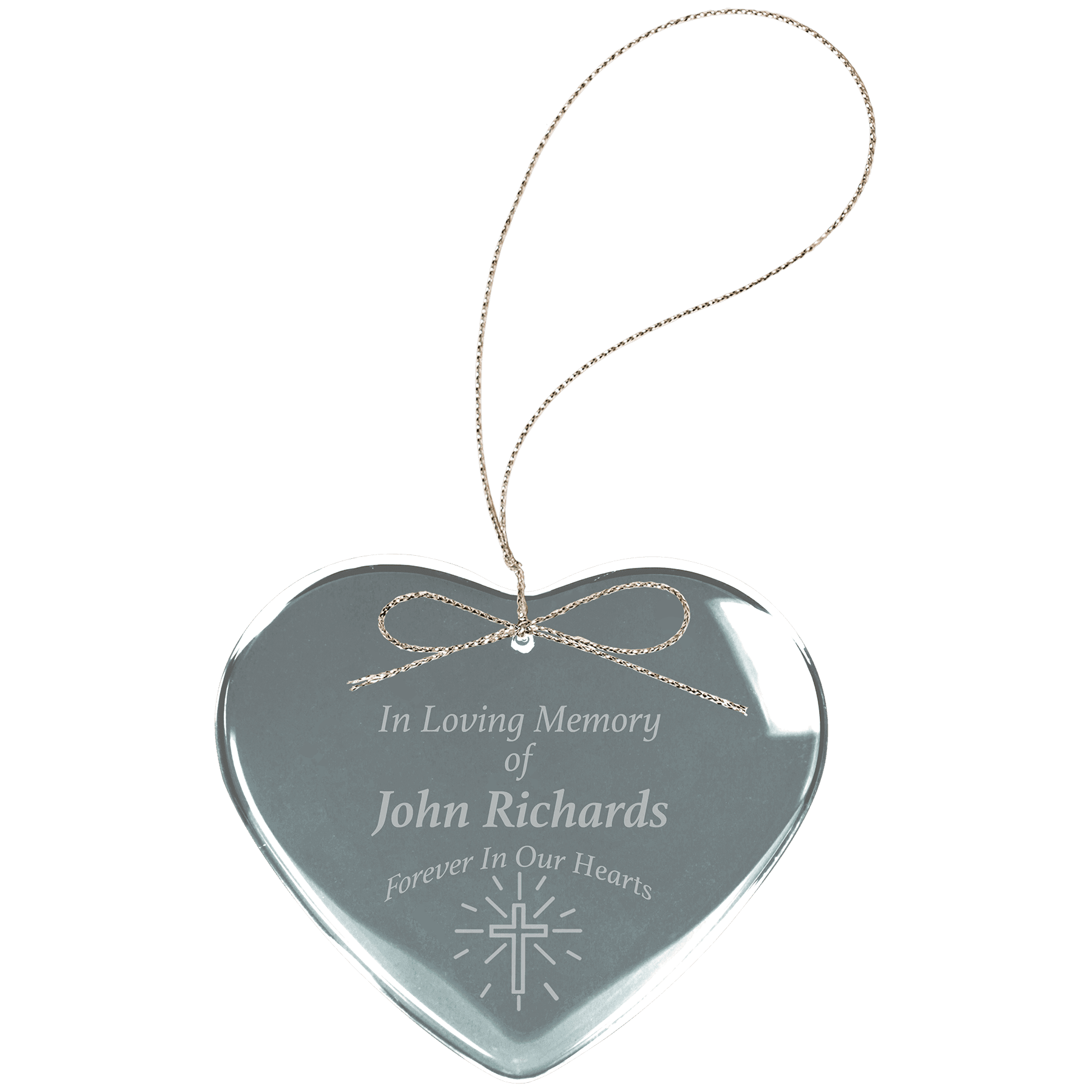 2 1/2" Crystal Heart Ornament 1