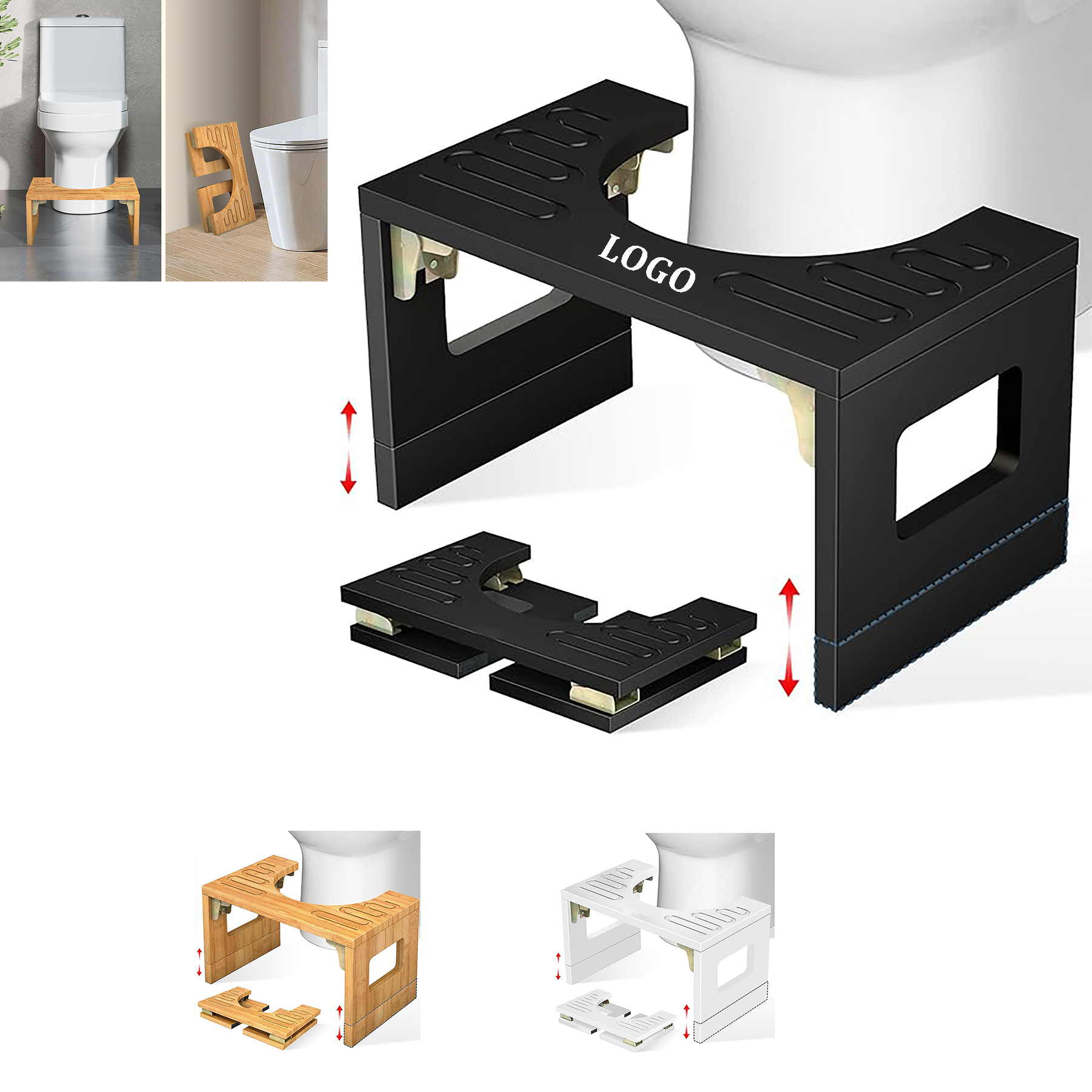 Bamboo Toilet Squat Stool 5