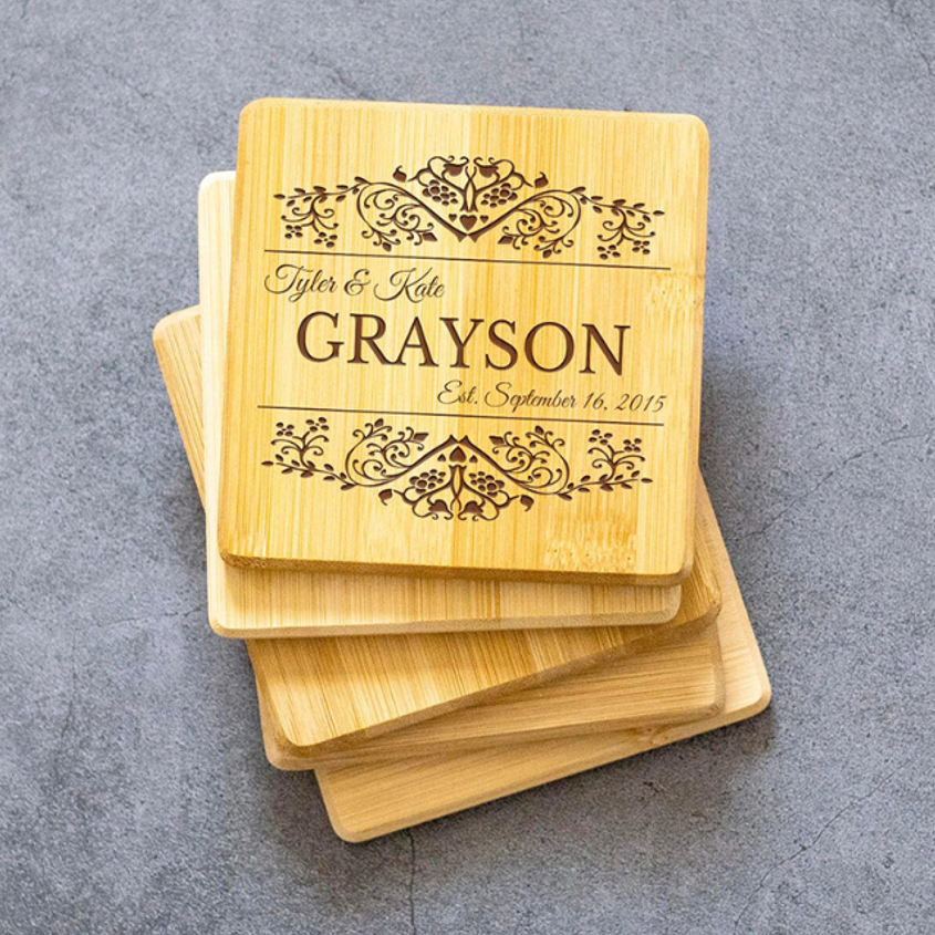 Table Saver Bamboo Coaster 2