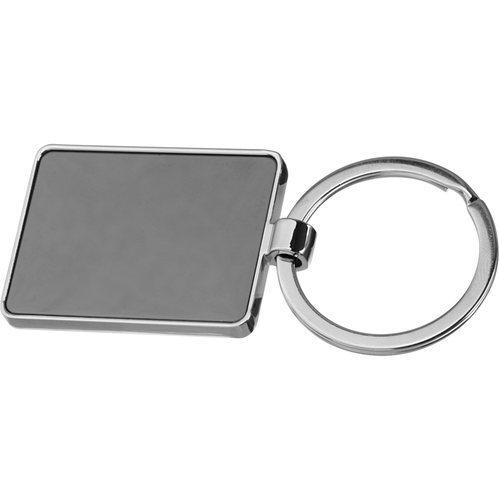 Two Tone Rectangular Metal Keychains 2