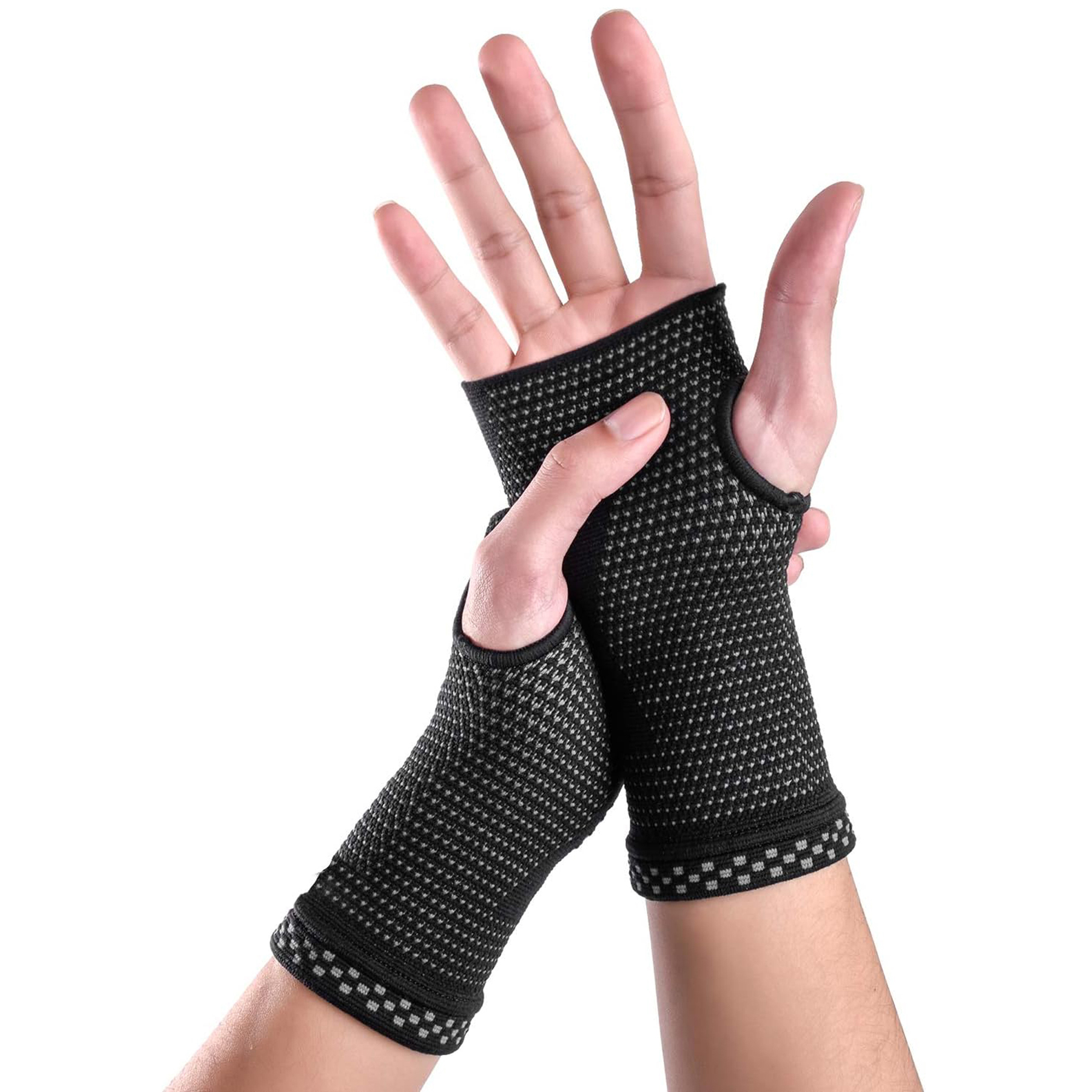 Wrist Compression Sleeves with Built-in Pockets 2
