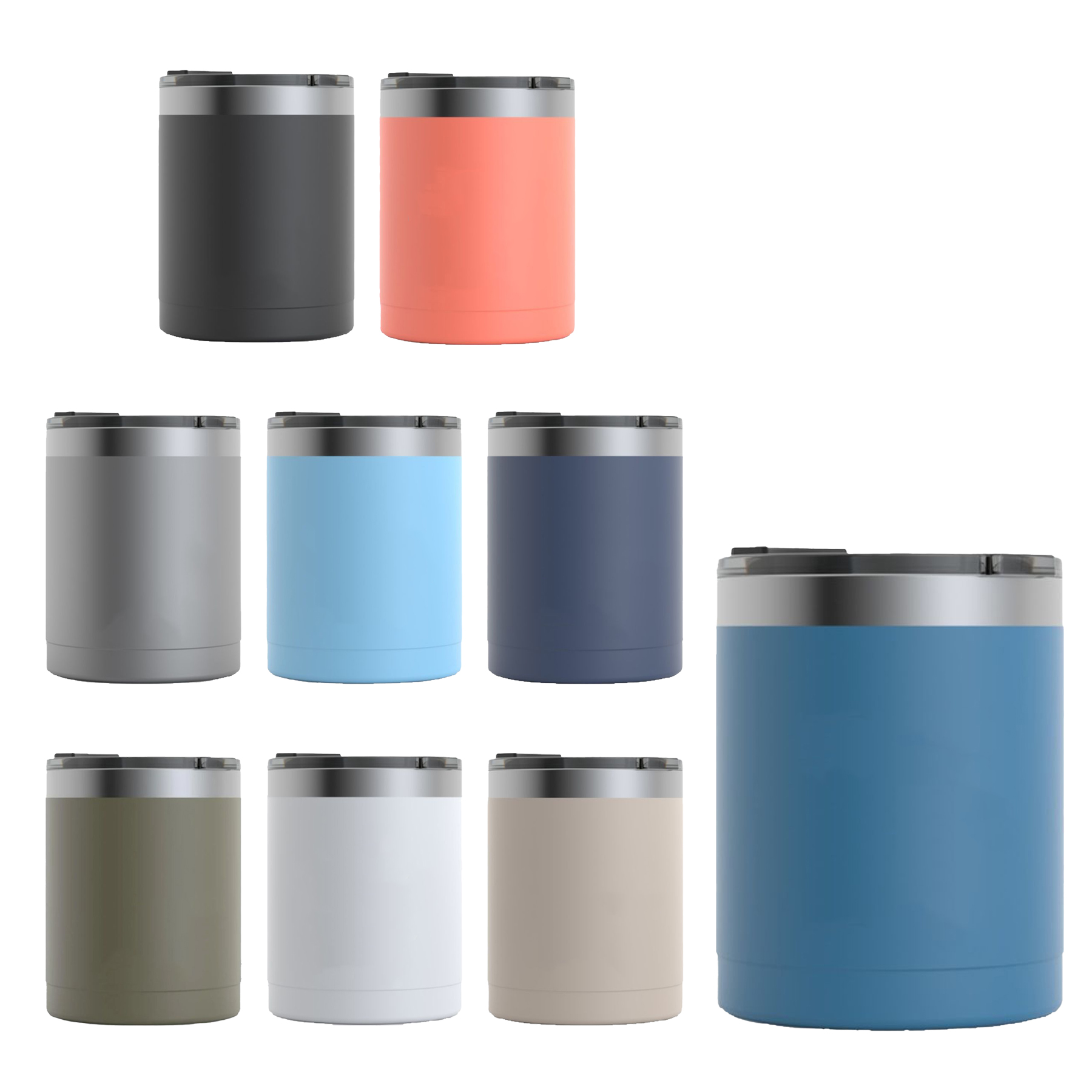 RTIC 12oz Ringed Stainless Steel Lowball Tumblers 6