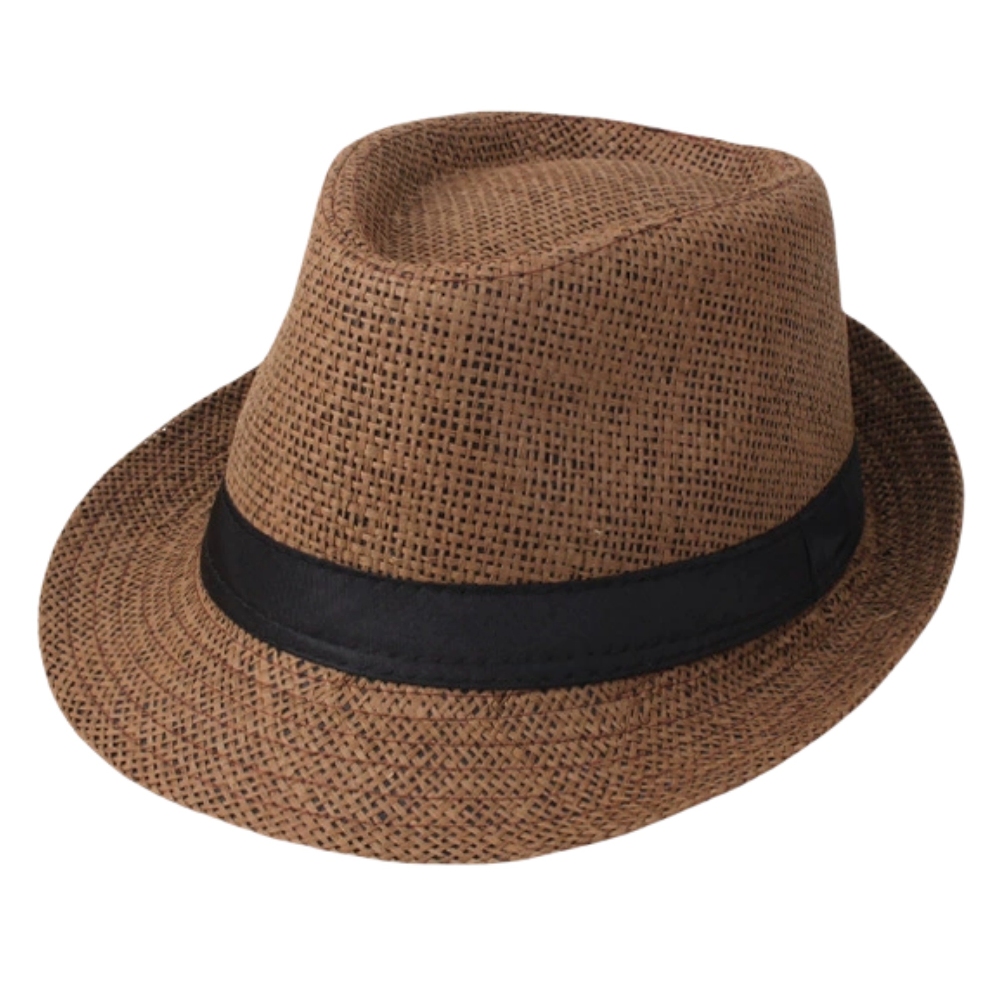 Summer Short Brim Straw Fedora Hat 3