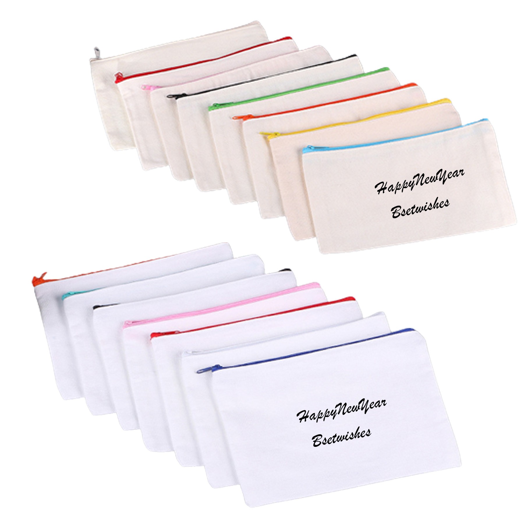 Zipper Stationery Cosmetic Canvas Bag