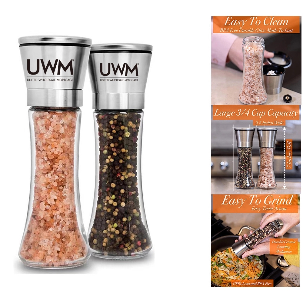 Tall Glass Salt and Pepper Grinder 2