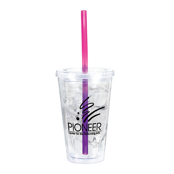 16 oz. Victory Acrylic Tumbler with Mood™ Straw 19