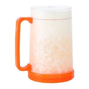 Gel Freezer 16oz Double Walled Beer Mugs with Handles 2