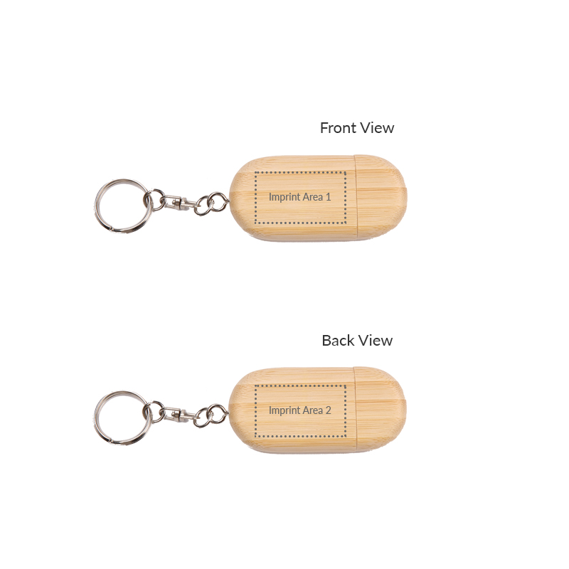 Wooden Racetrack USB Flash Drive with Keyring 12