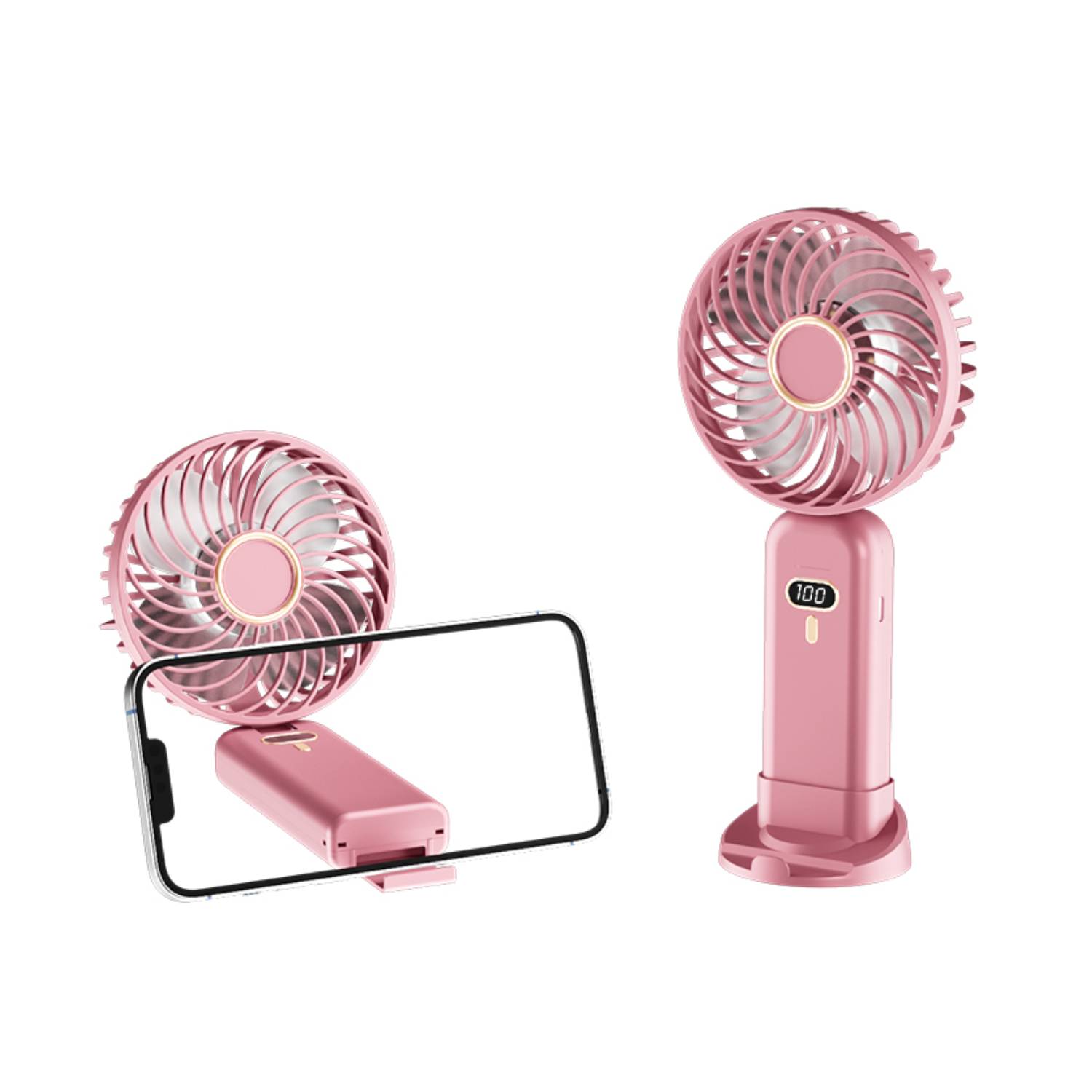 Digital Foldable Handheld Fan with Phone Stand 4