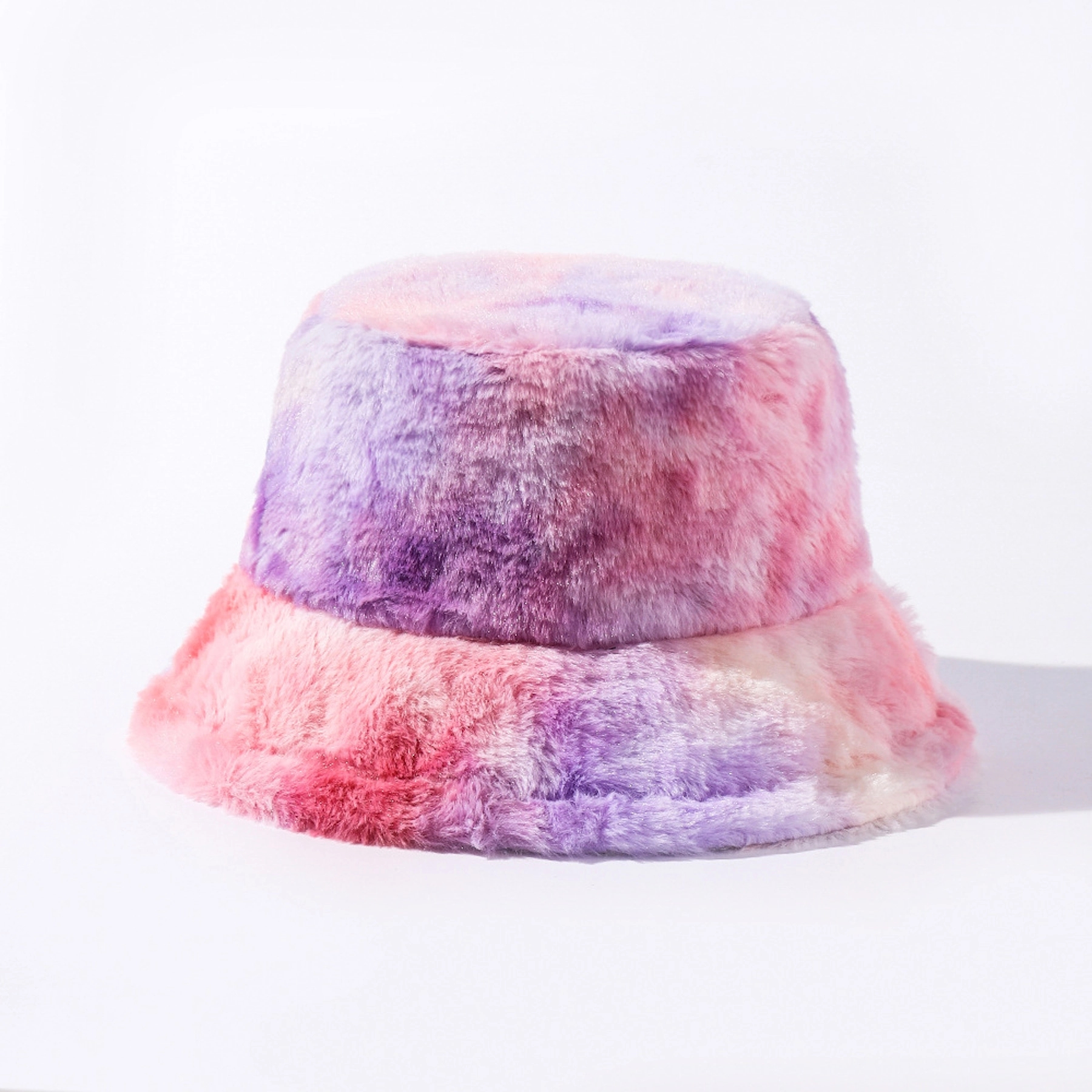 Color Block Fuzzy Bucket Hat 19