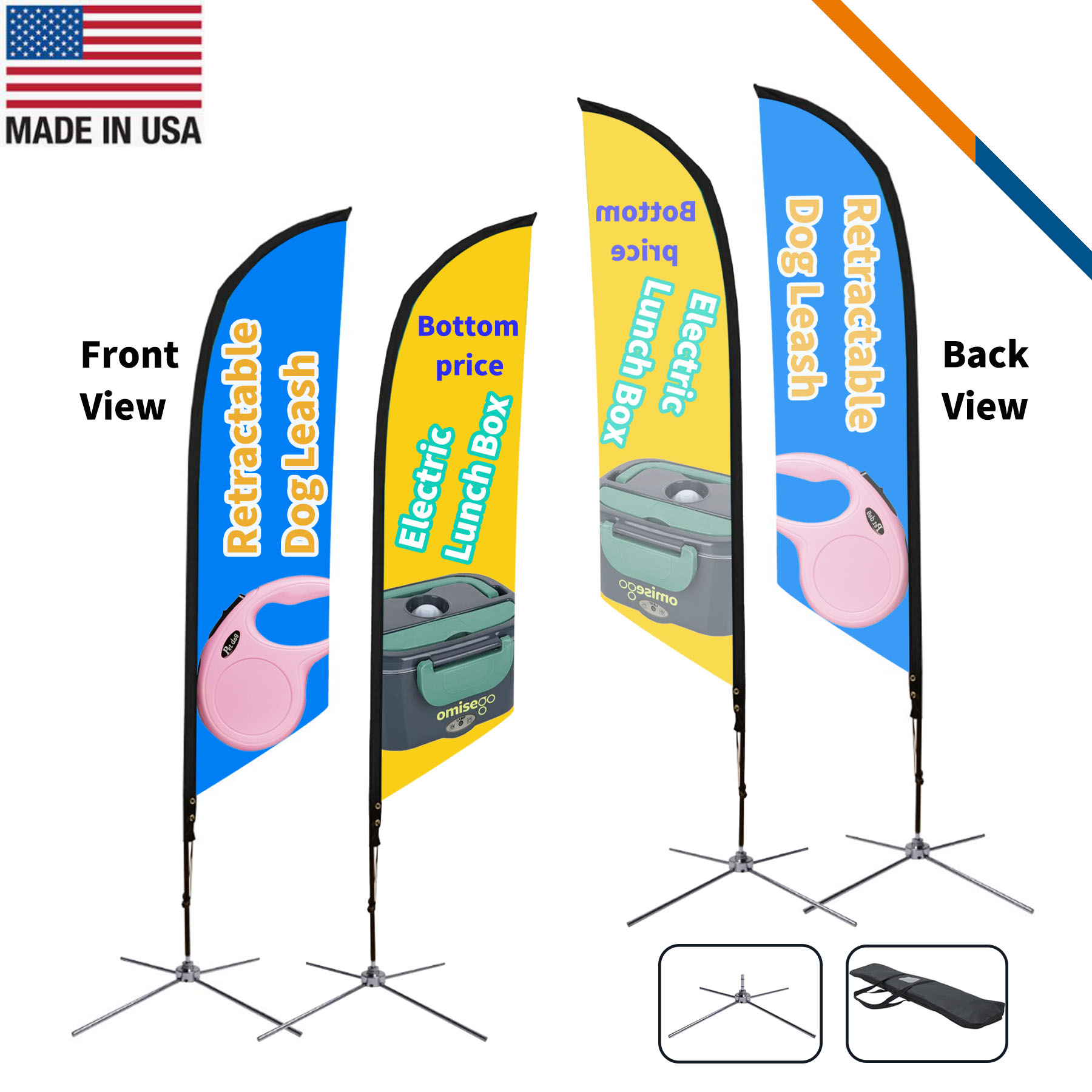 10' Corta Single-Sided Angle Flag 2