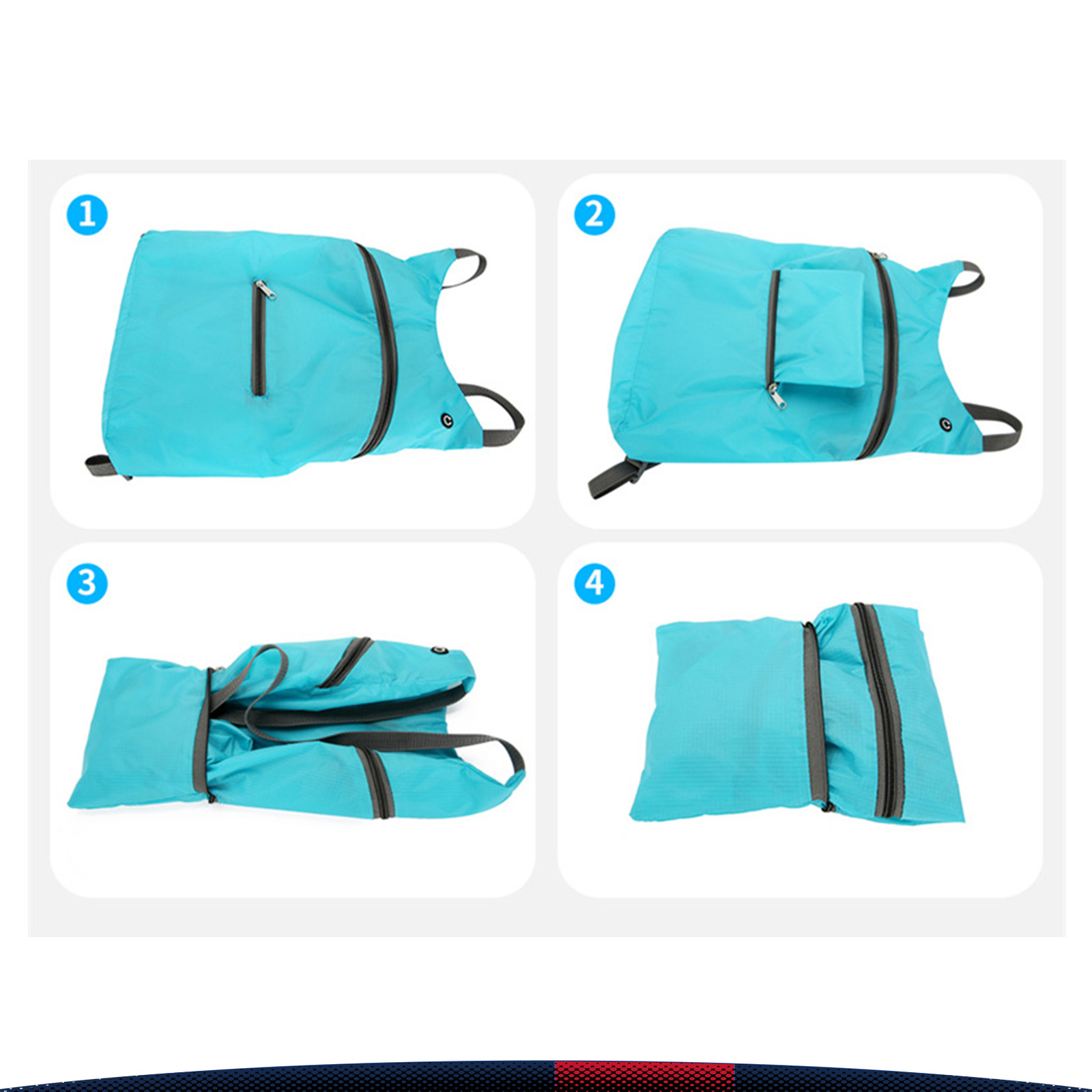 Gudre Folding Backpack, custom backpack with logo imprint 2