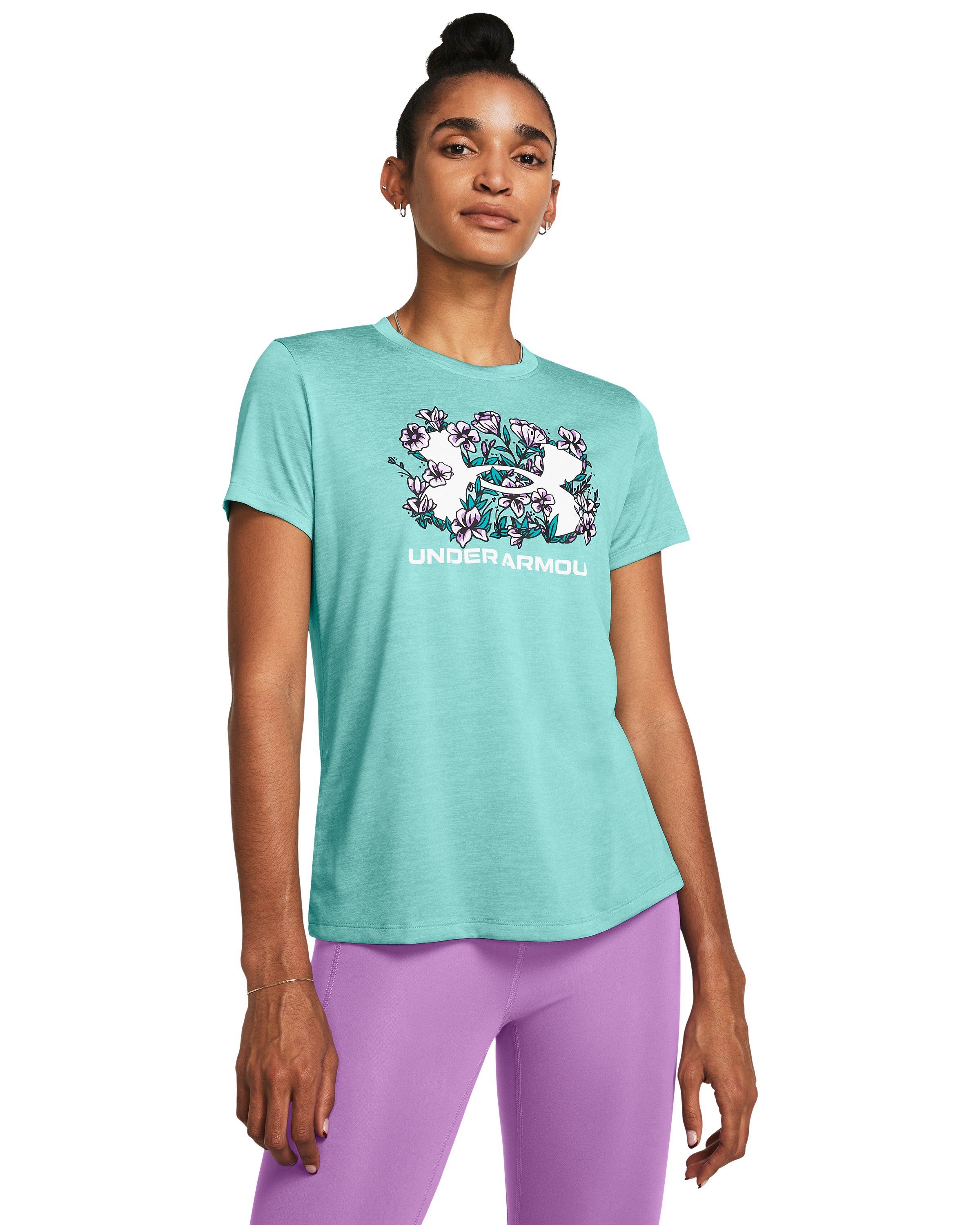 UA Tech Twist Flower Women's Short Sleeve 3