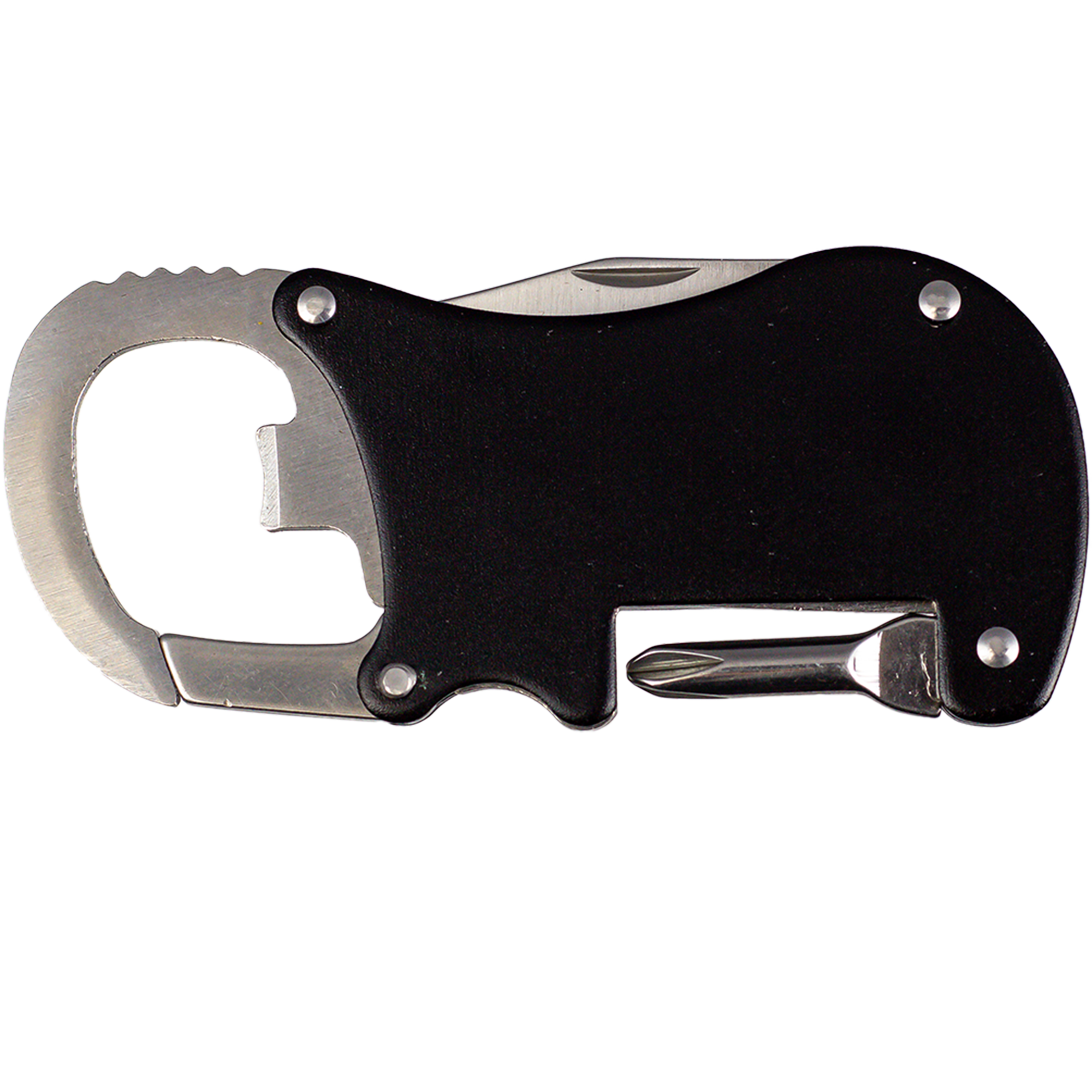 Bottle Opener Carabiner With Screwdriver & Knife 1