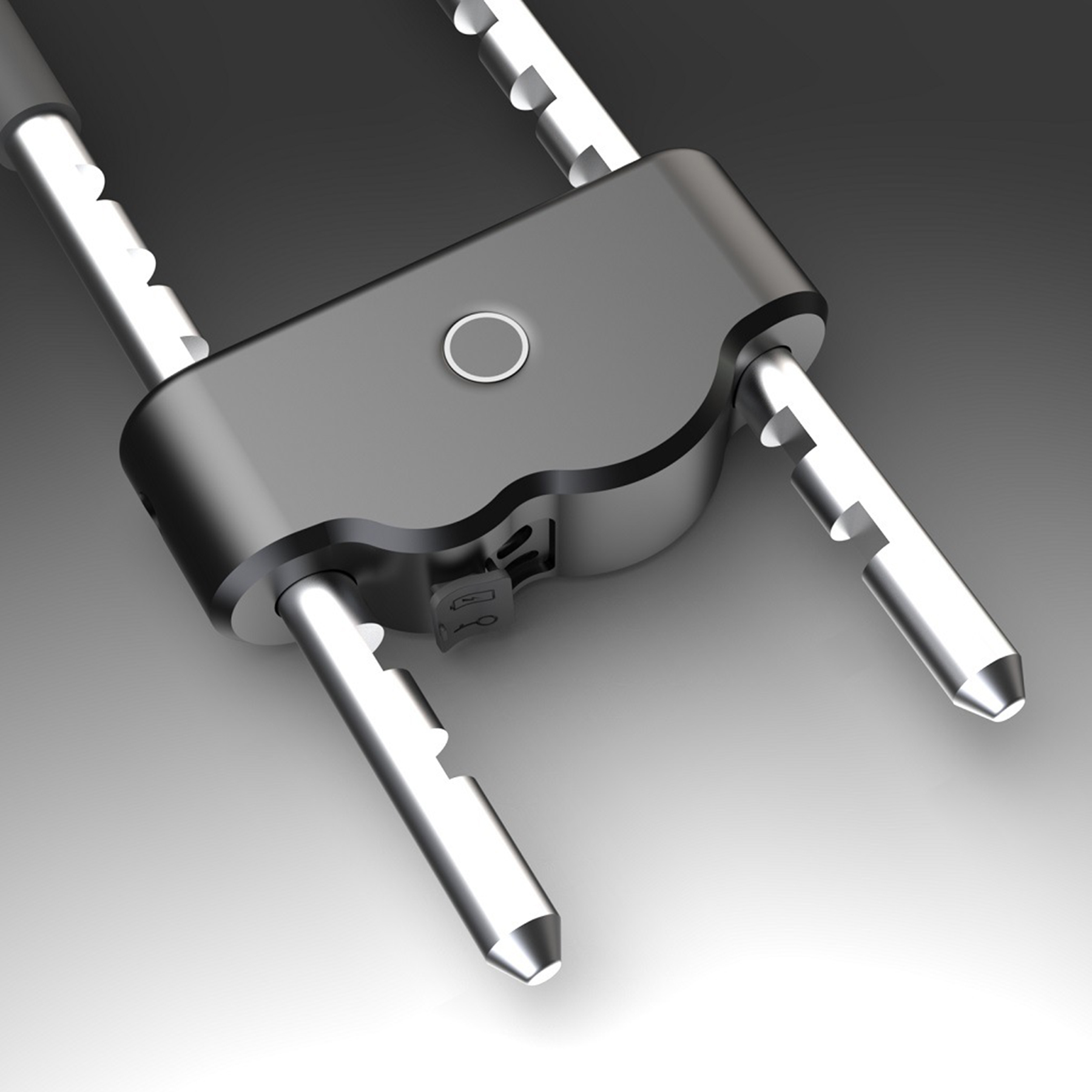 Smart U Shape Fingerprint Lock With Mechanical Key 2