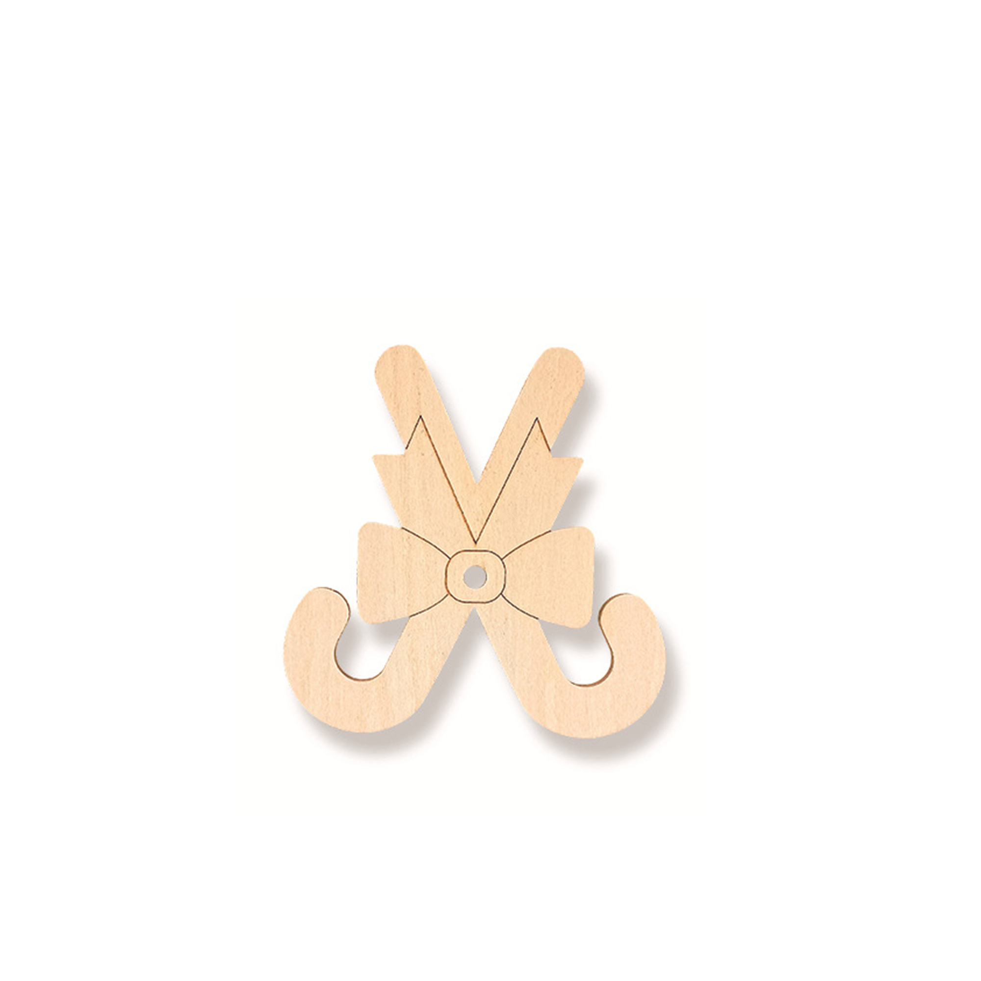 Natural Wood Christmas Tree Pendant 50
