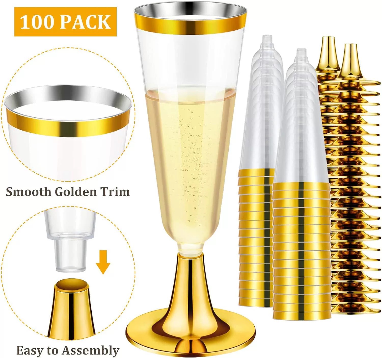 Plastic Wedding Flutes 2