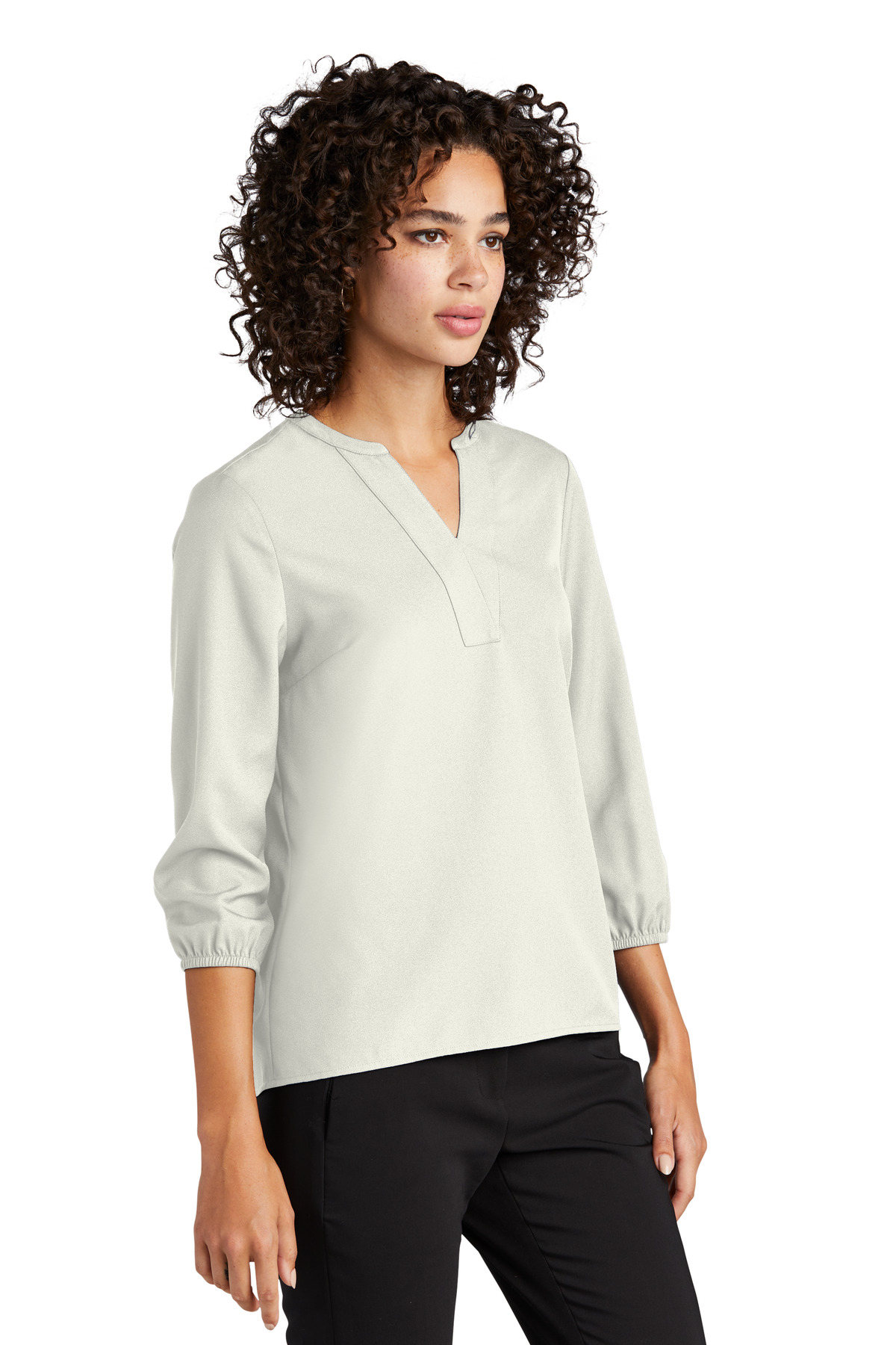 Mercer+Mettle Women's Stretch Crepe 3/4-Sleeve Blouse MM2011 76