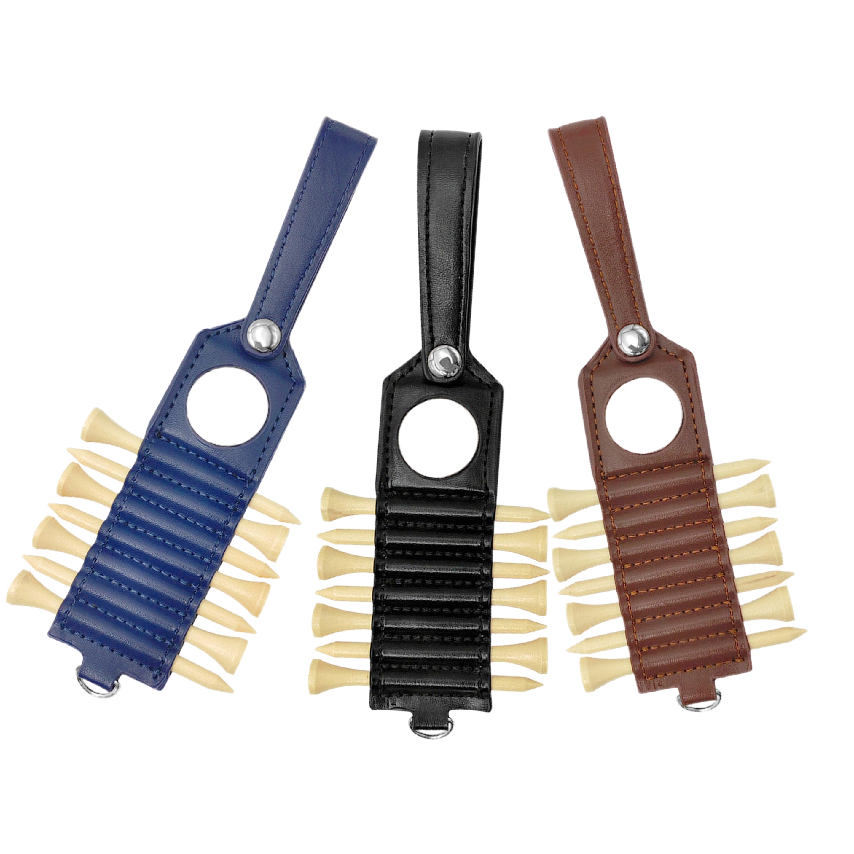 Leatherette Golf Tees Holder with 7 tees 5