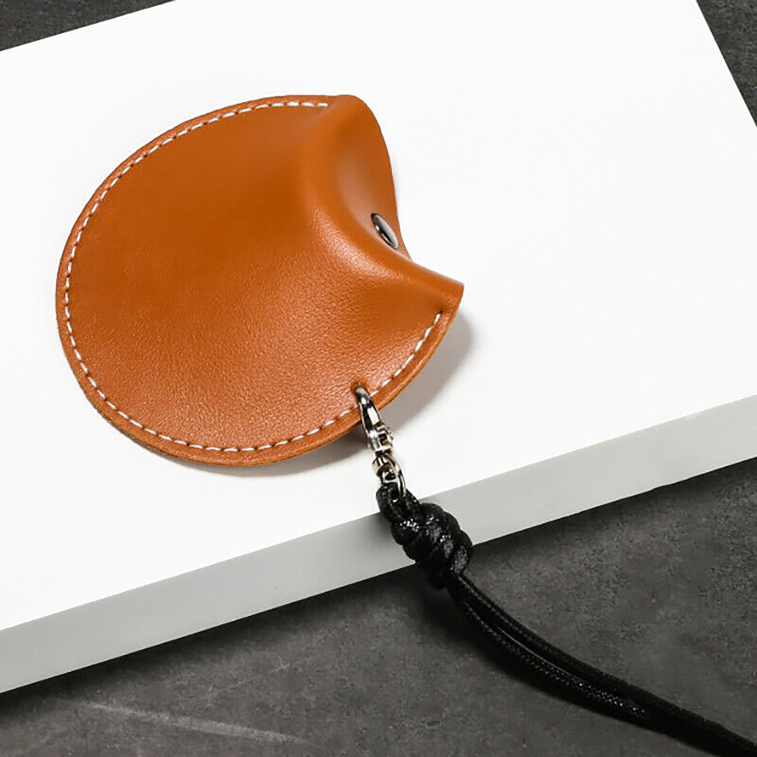 PU Leather Earphone Carrying Case w/ Lanyard 8