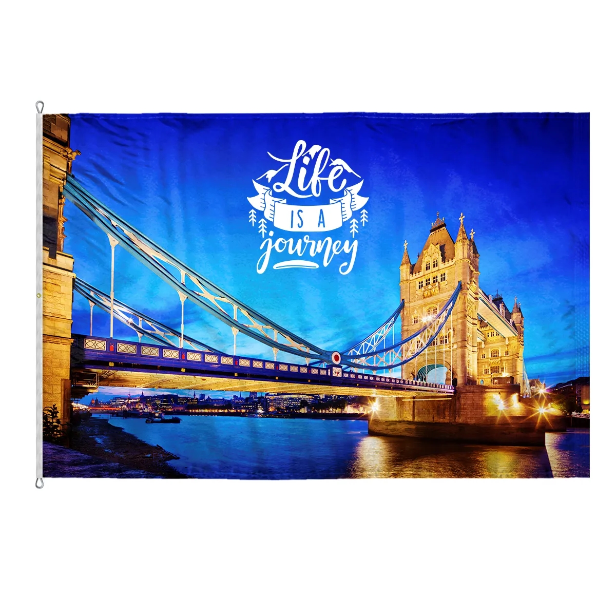 Custom Digitally Printed Flags - 8' x 12' E-Poly 2