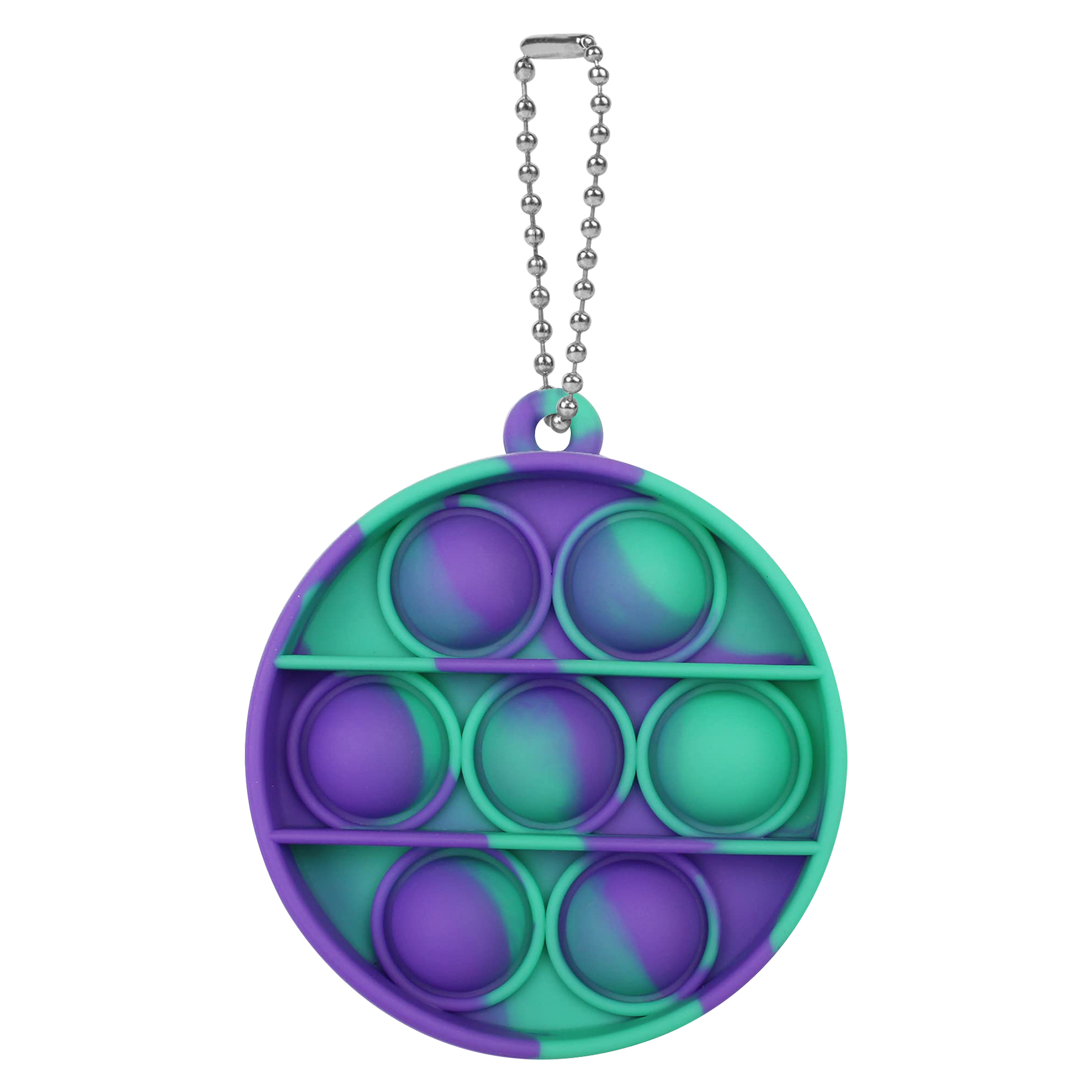 Round Mini Push Bubble Stress Relief Toy Keychain 4