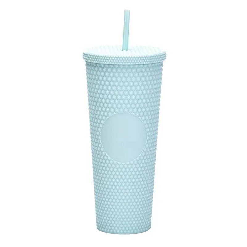 24oz Studded Double Wall Tumbler with Straw 6