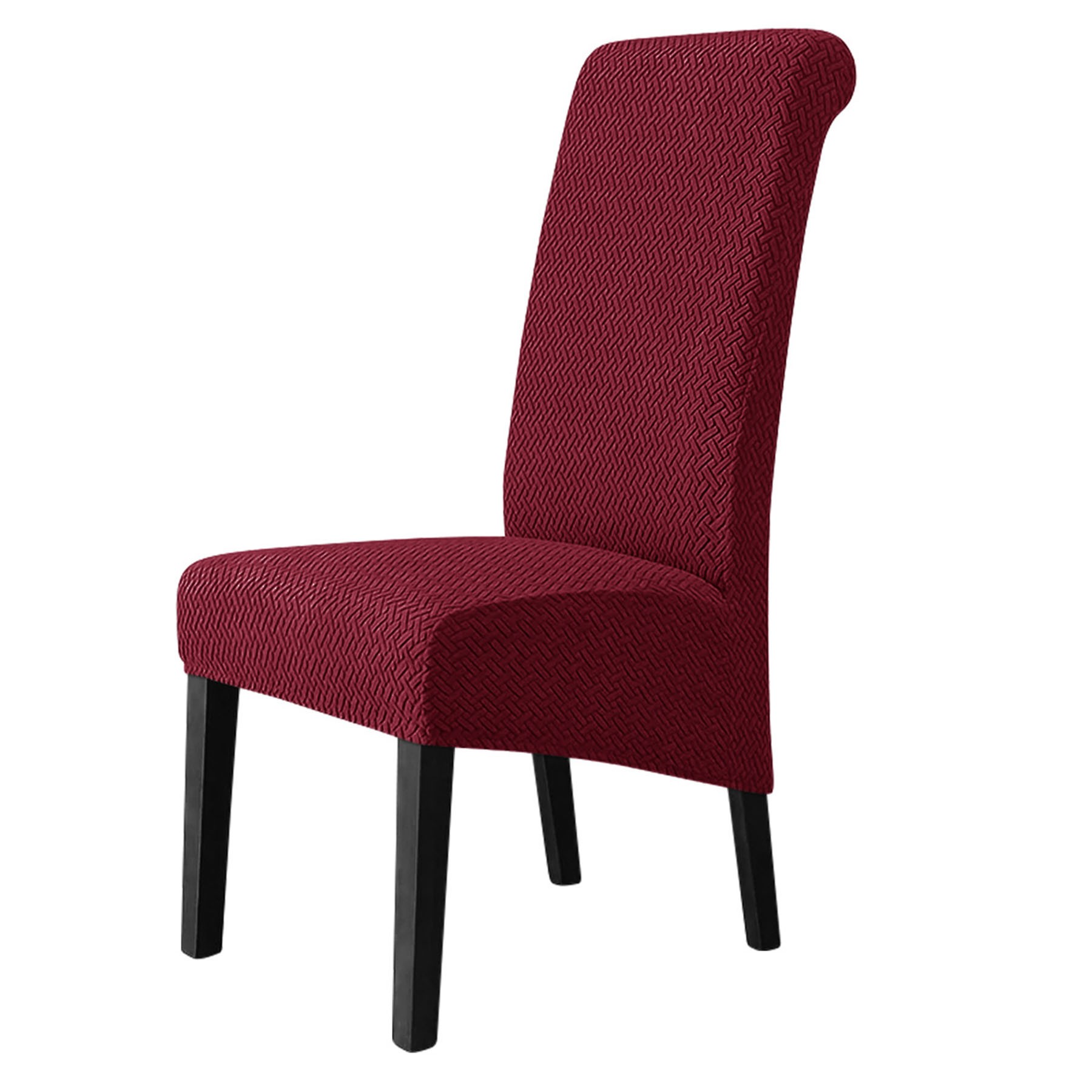 Striped Lattice Elastic Chair Cover 2