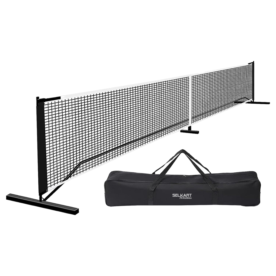 Pickleball Rack Set - Net + Iron Stand + Handle Bag