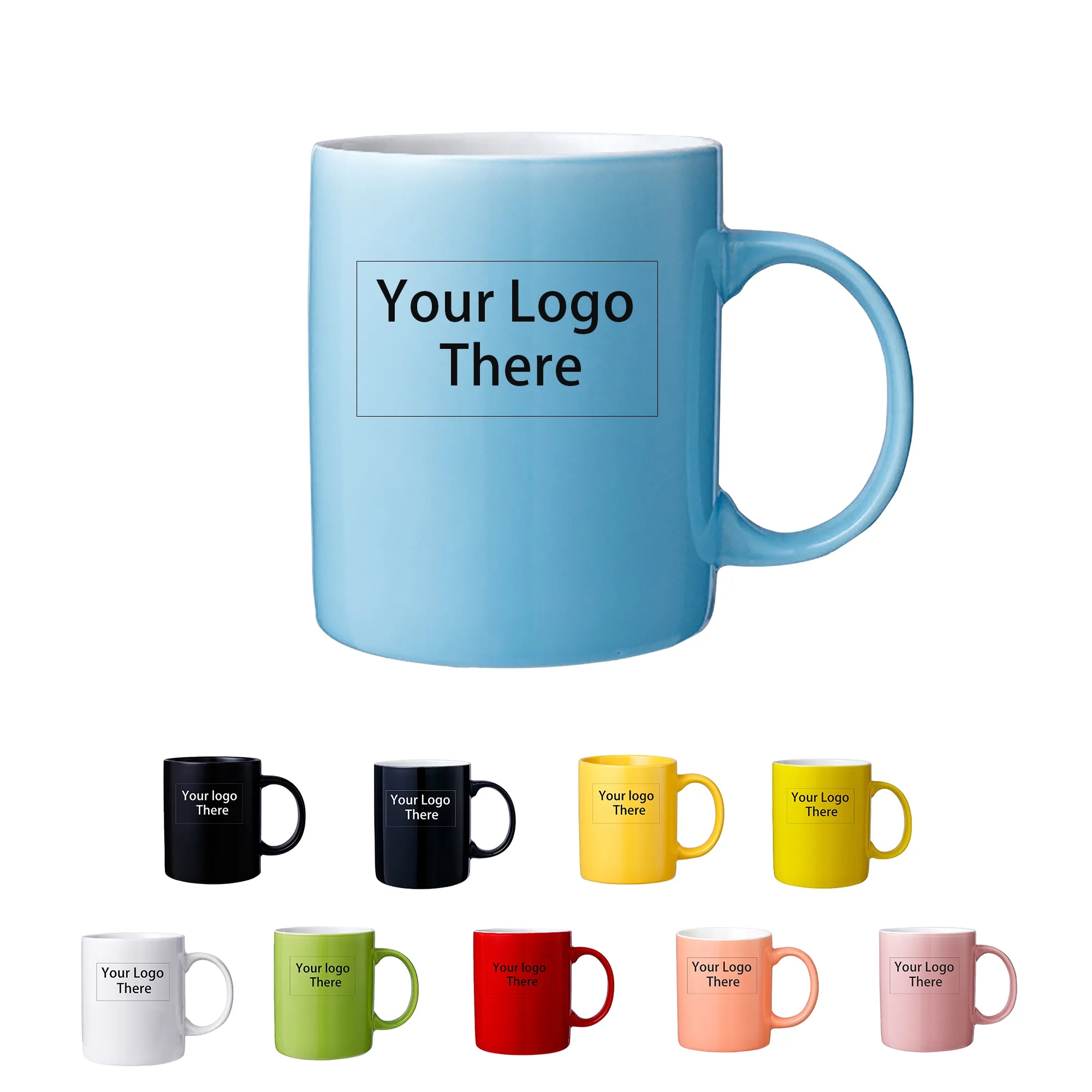 11.8OZ Classic Straight High-quality Ceramic Coca Coffee Mug 13