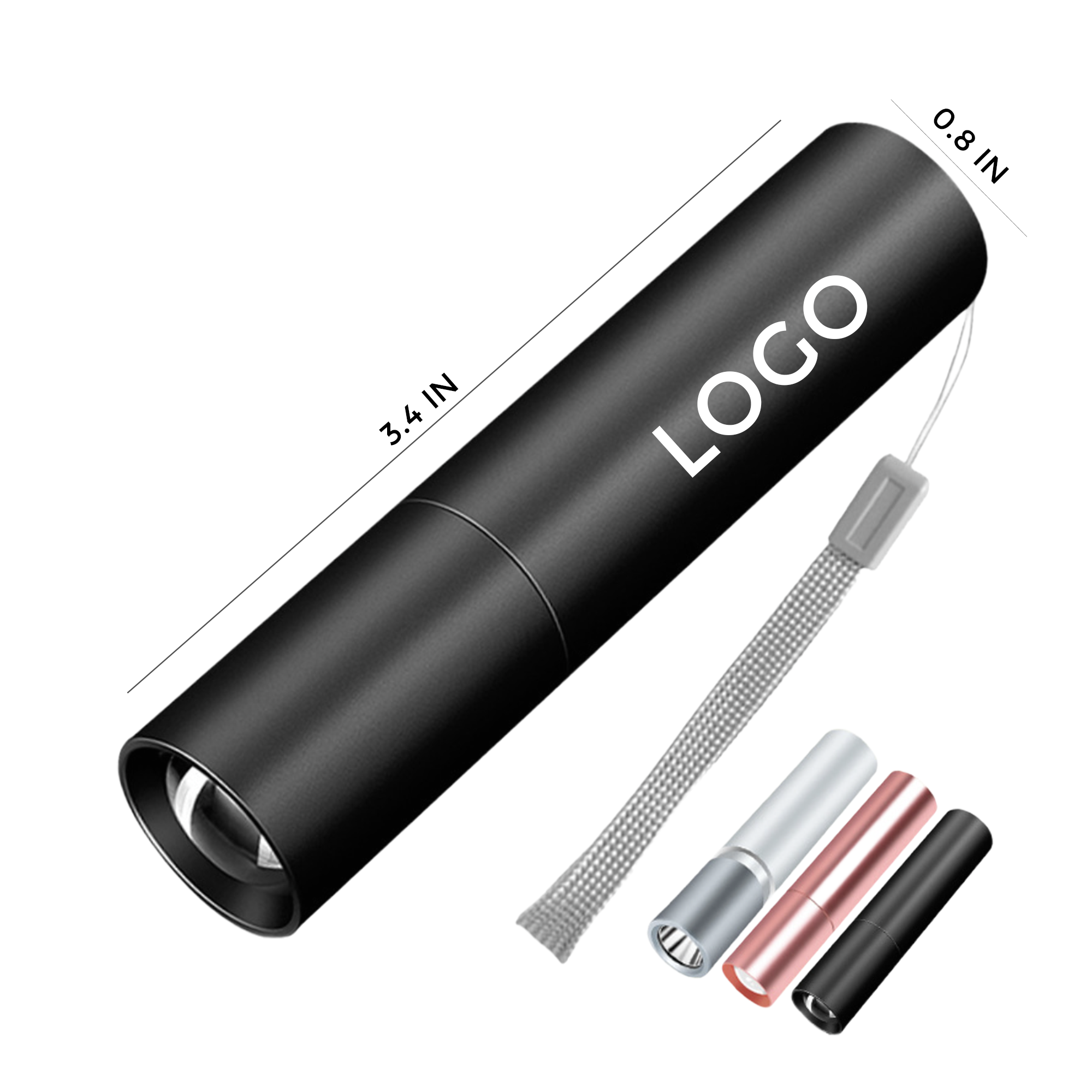 MOQ 10 PCS Convenient Portable Adjustable Flashlight 3