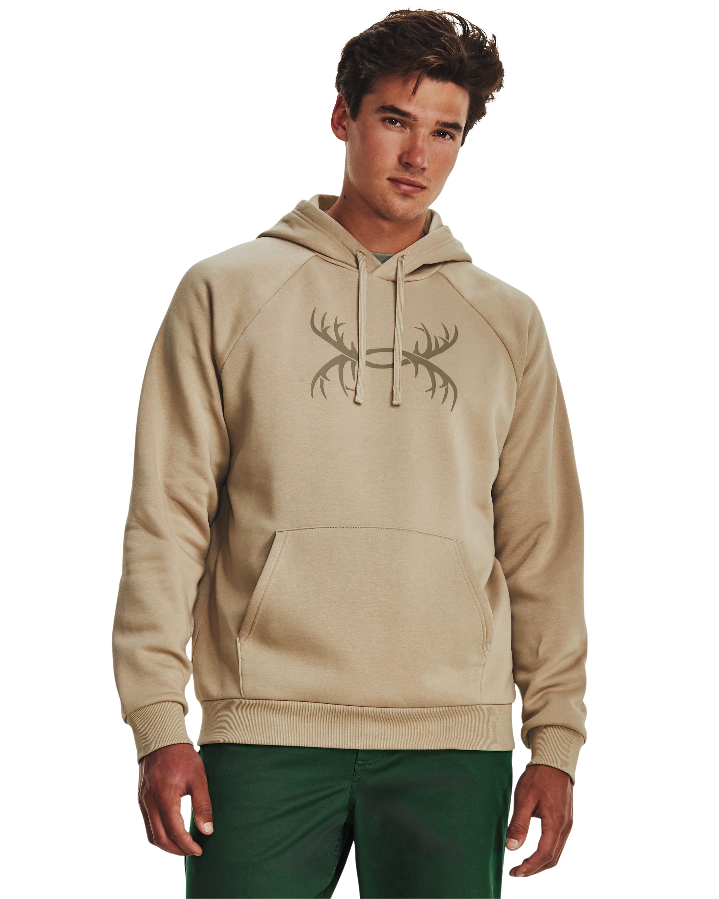 UA Rival Fleece Antler Men's Hoodie, custom hoodie or sweatshirt with logo imprint 3